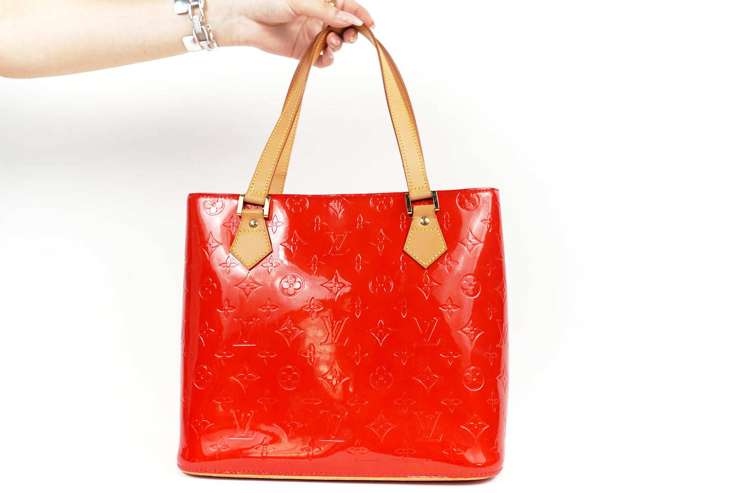 Vintage Louis Vuitton Red Square Patent Tote