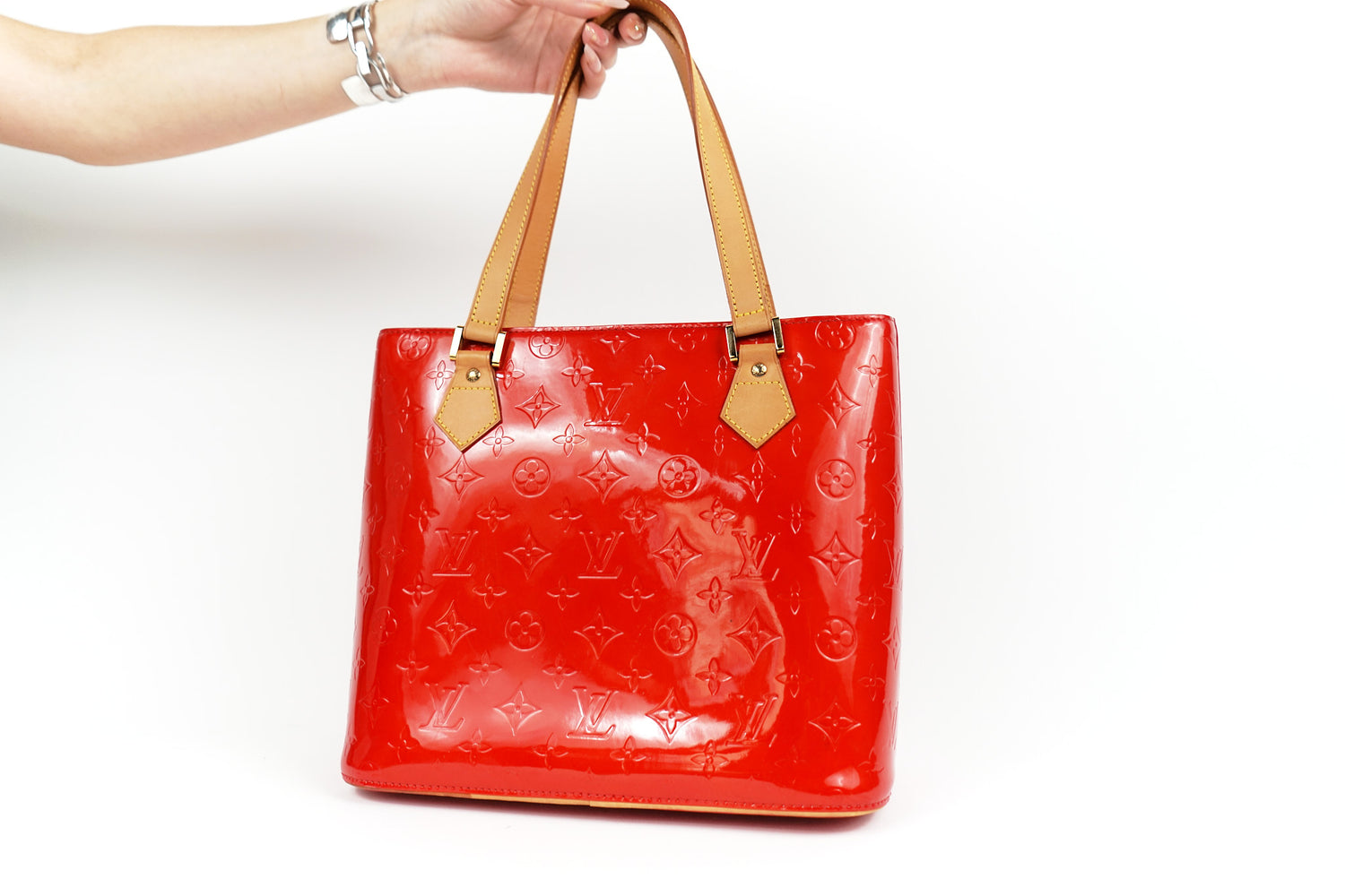 Vintage Louis Vuitton Red Square Patent Tote