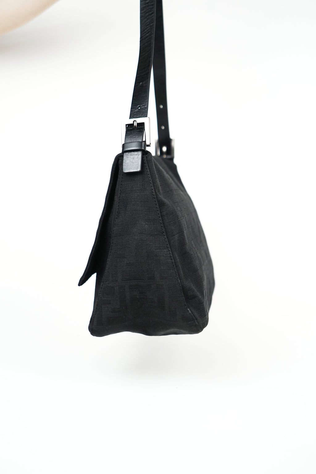 Fendi Black Zucca Canvas Mamma Bag
