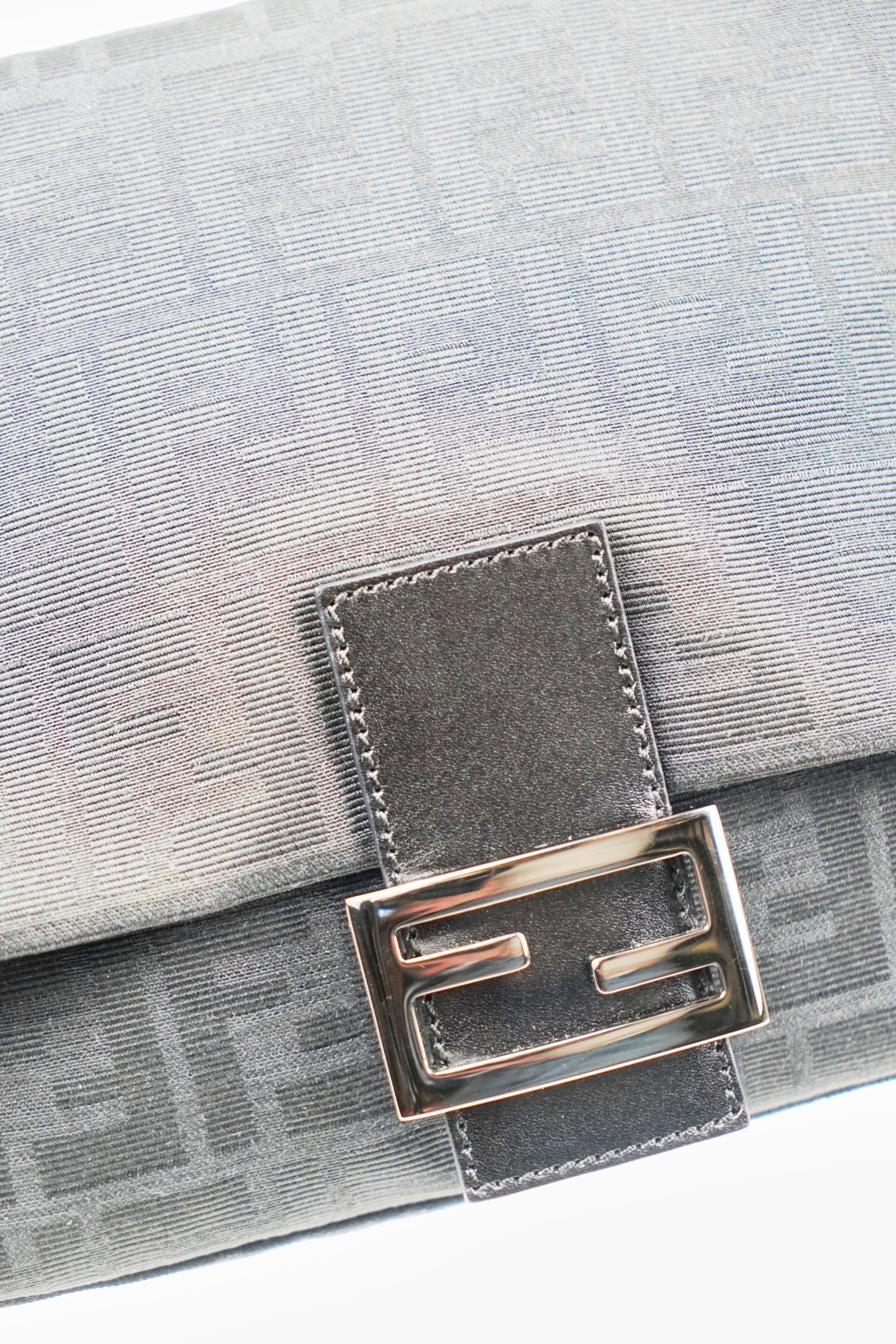 Fendi Black Zucca Canvas Mamma Bag