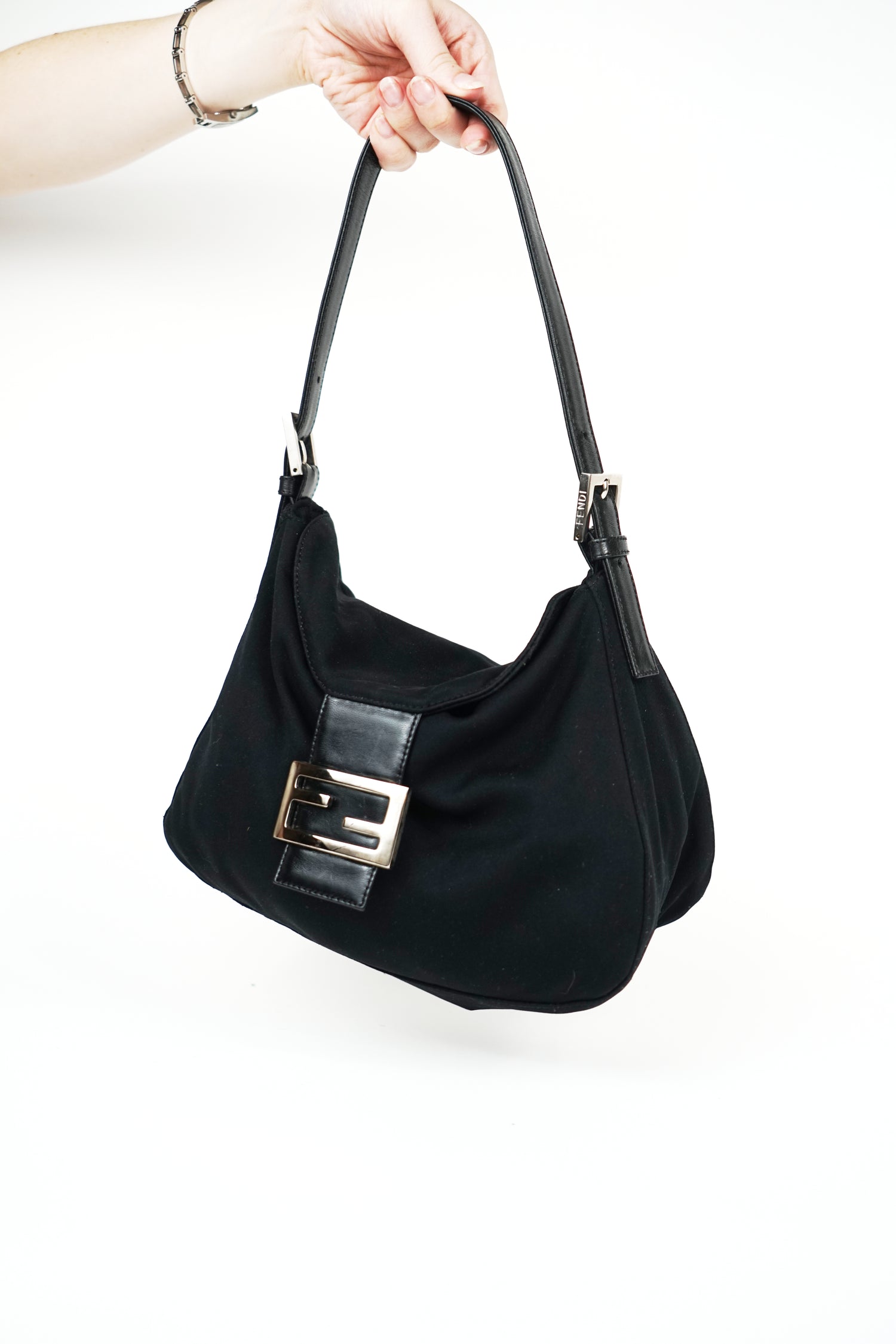 Fendi Black FF Logo Mamma Bag