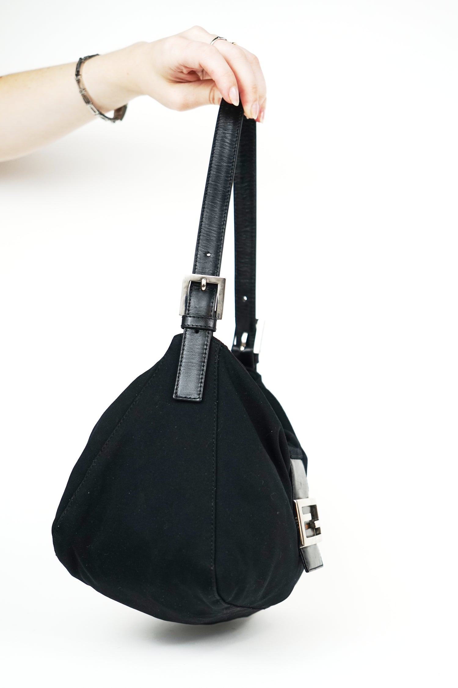 Fendi Black FF Logo Mamma Bag