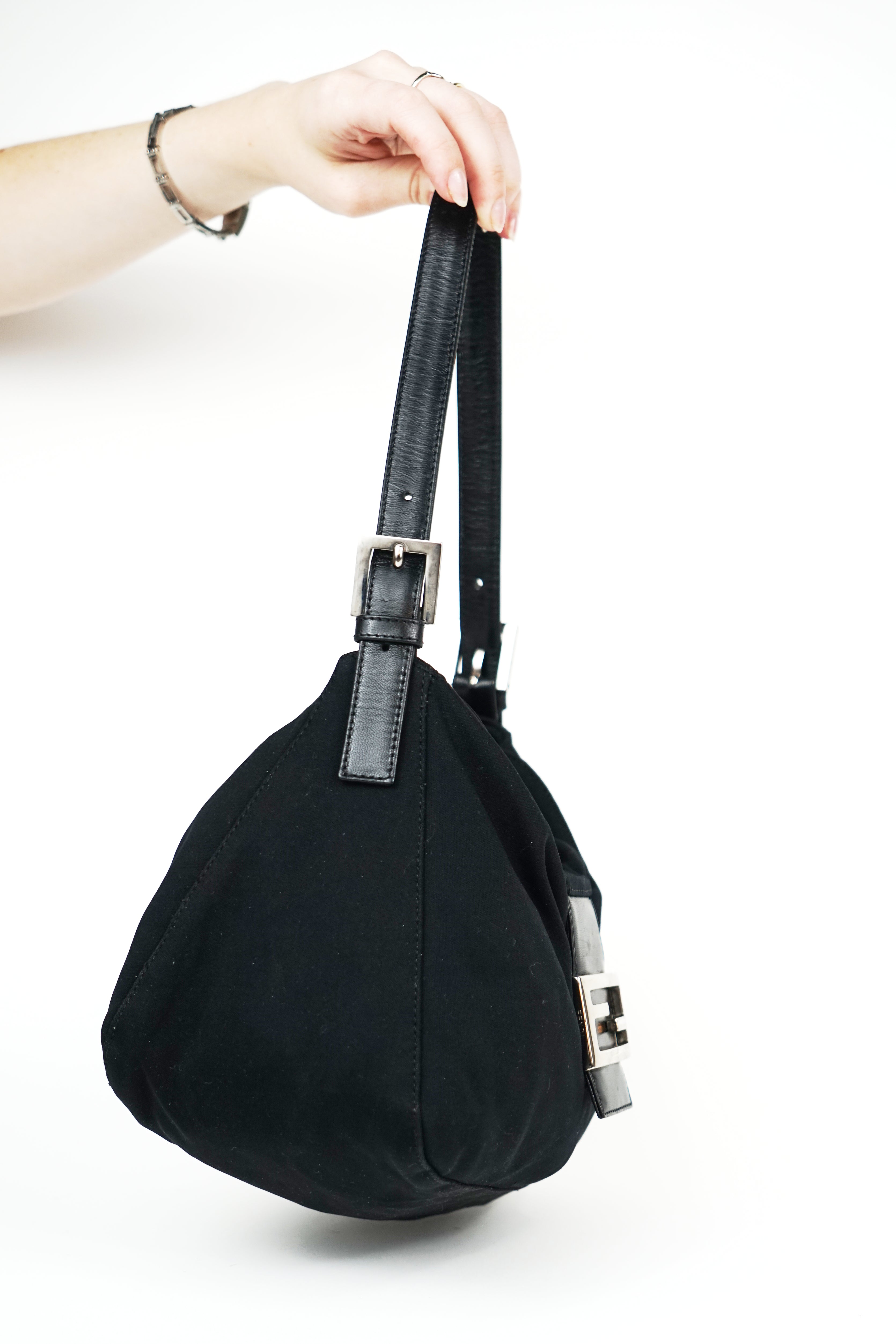 Fendi Black FF Logo Mamma Bag