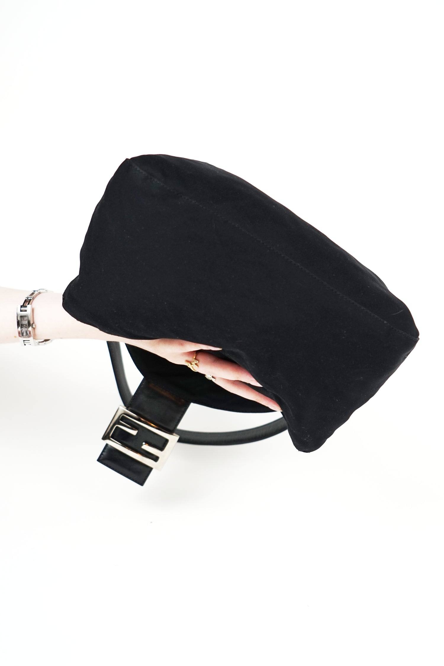Fendi Black FF Logo Mamma Bag