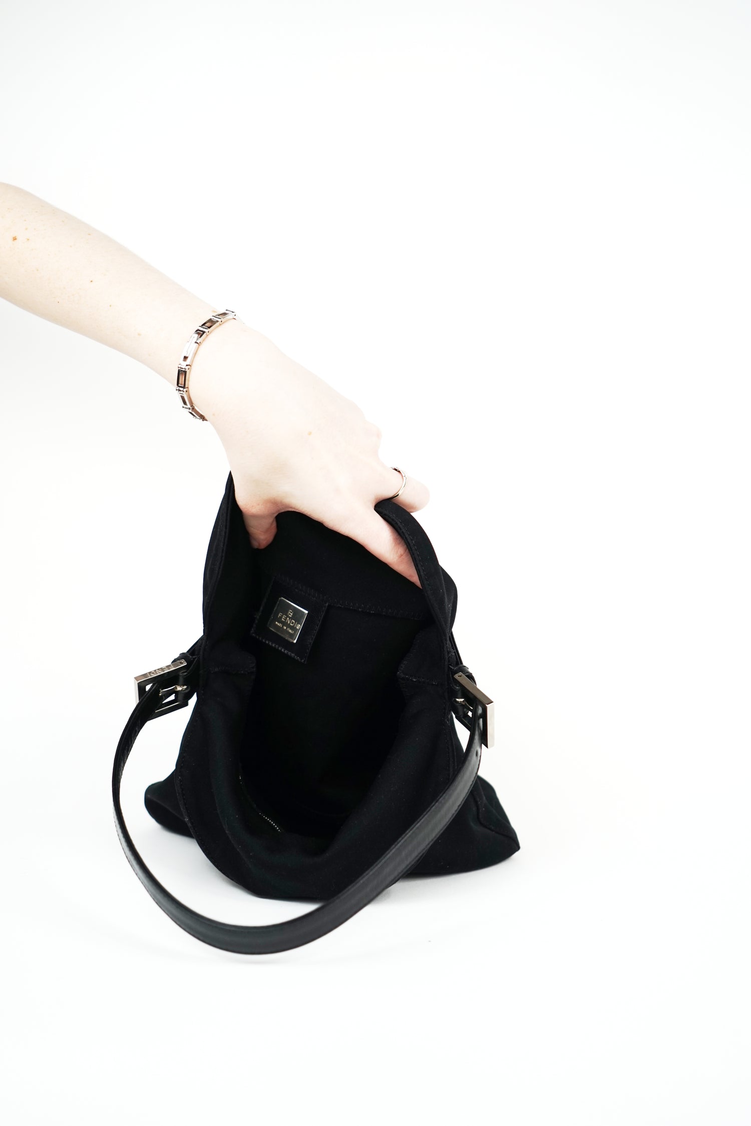 Fendi Black FF Logo Mamma Bag