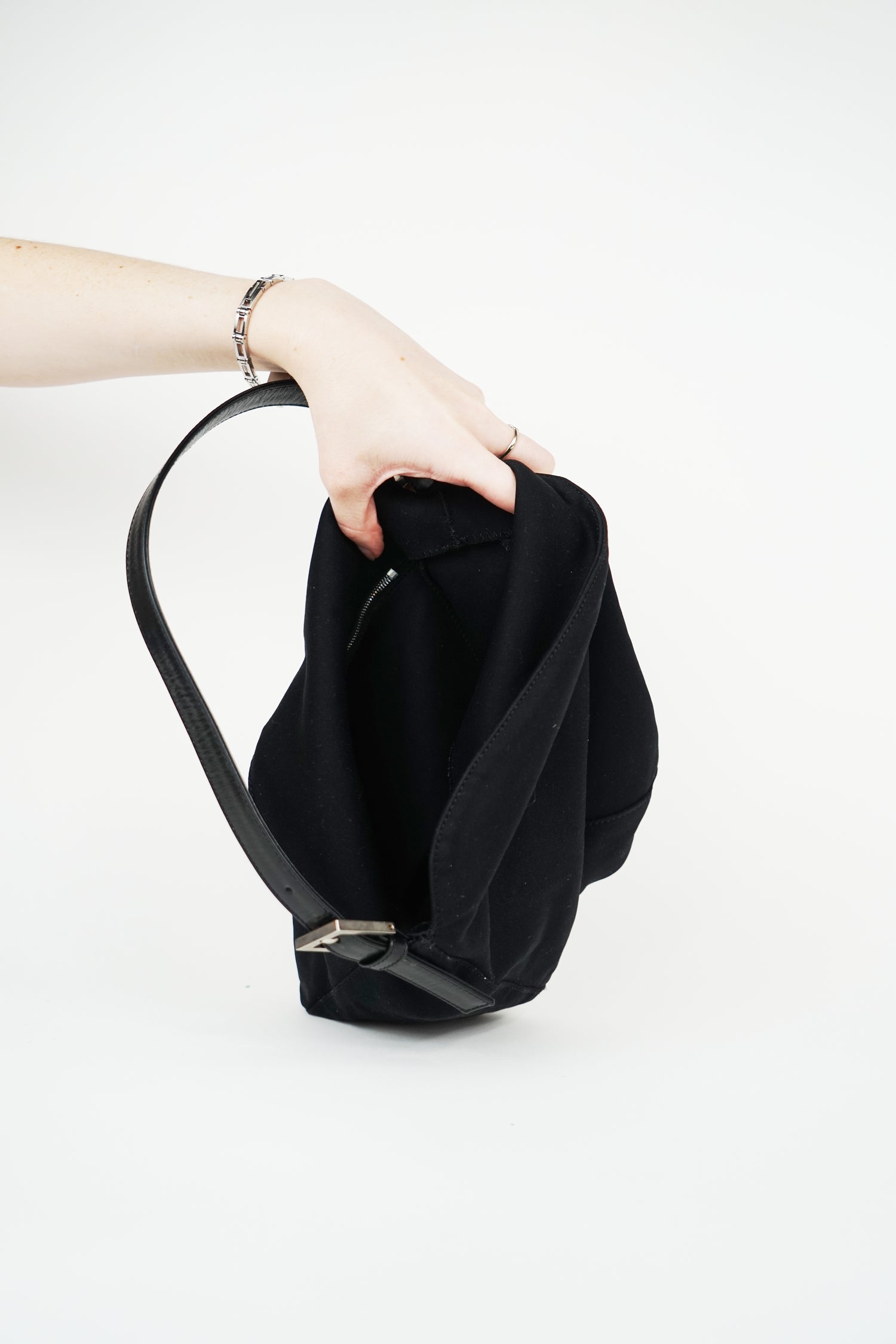 Fendi Black FF Logo Mamma Bag