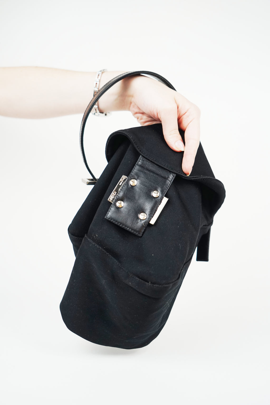 Fendi Black FF Logo Mamma Bag