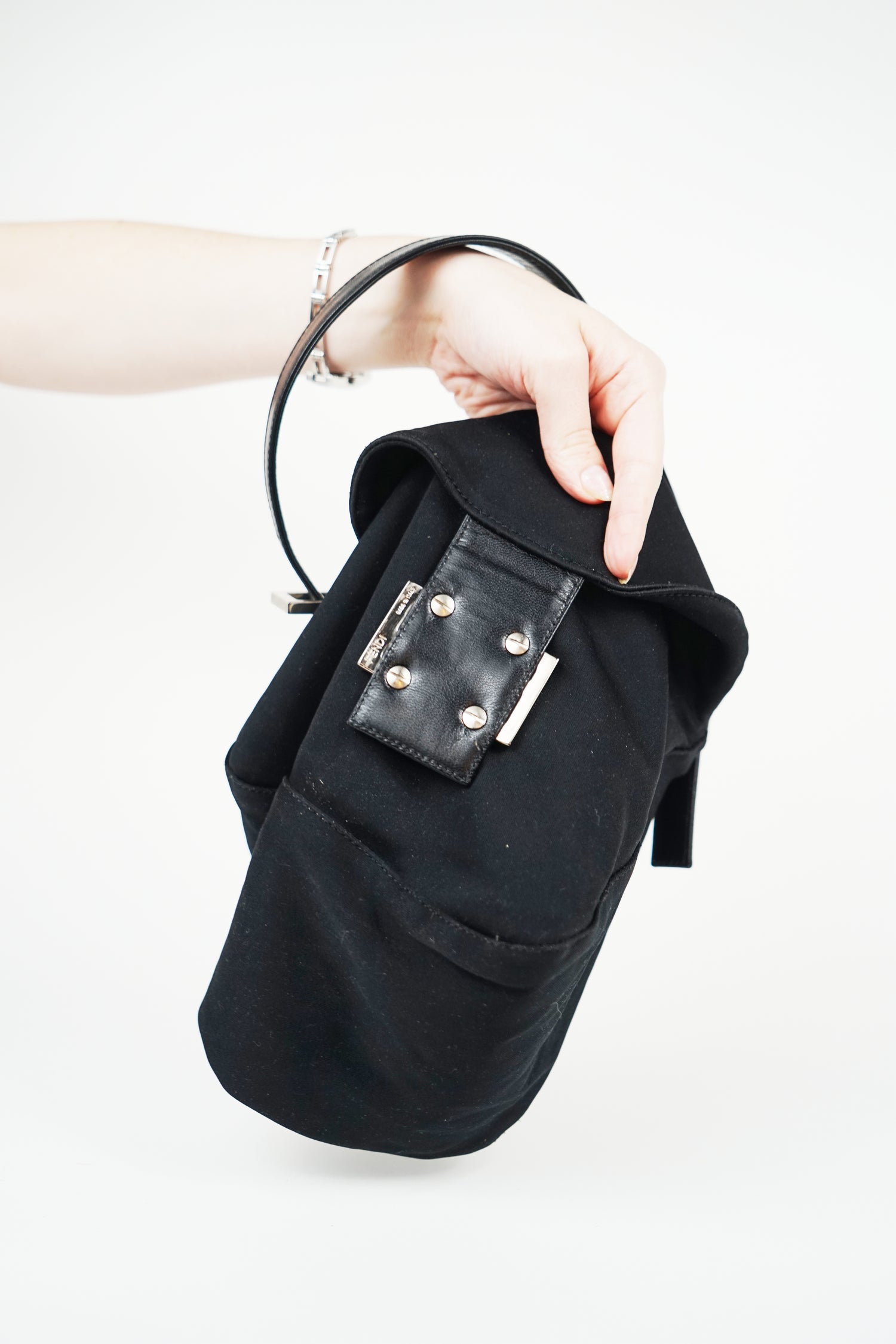 Fendi Black FF Logo Mamma Bag