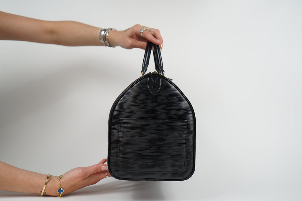 Louis Vuitton Black Epi Leather Speedy 30