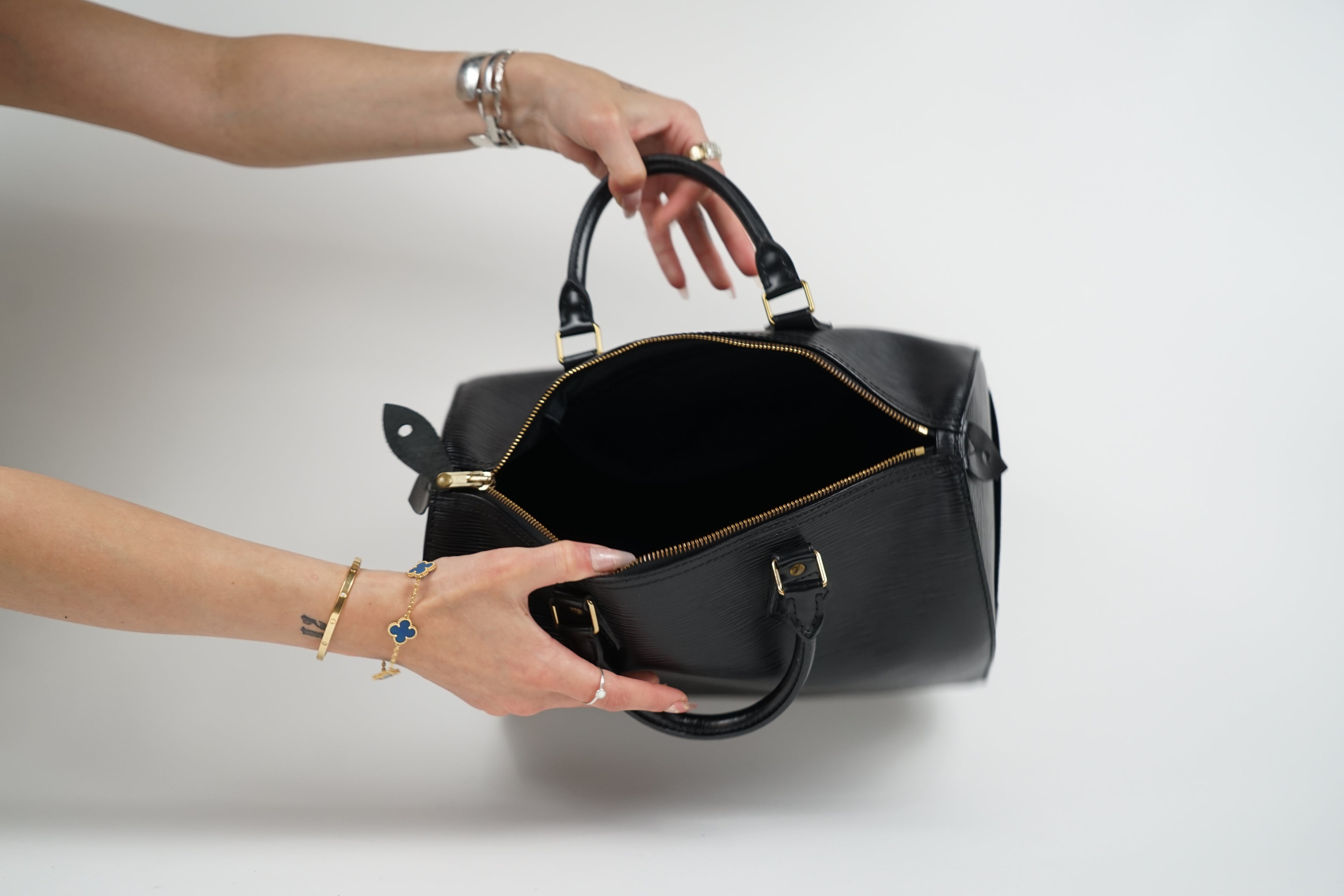 Louis Vuitton Black Epi Leather Speedy 30
