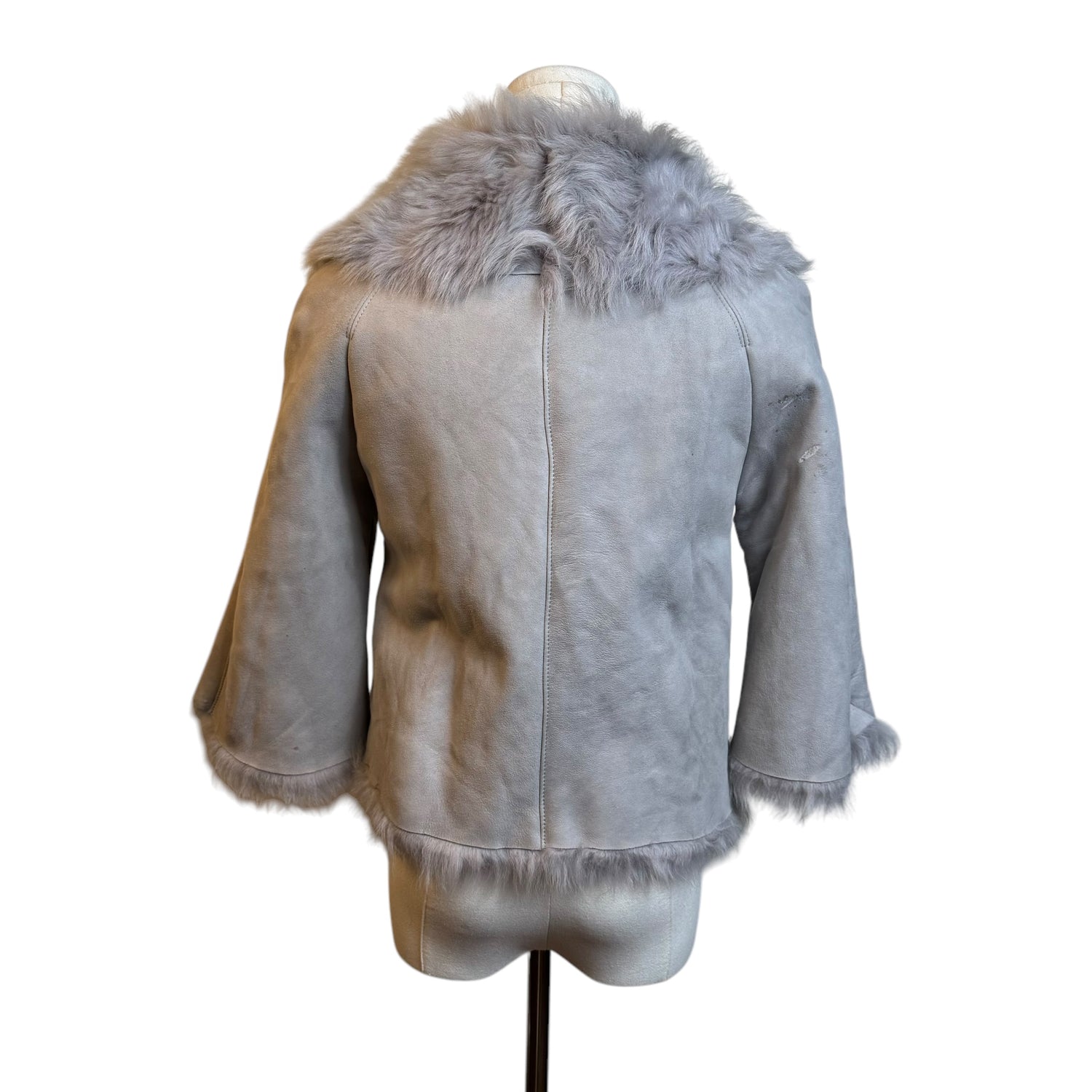 Grey Vintage Fur Jacket