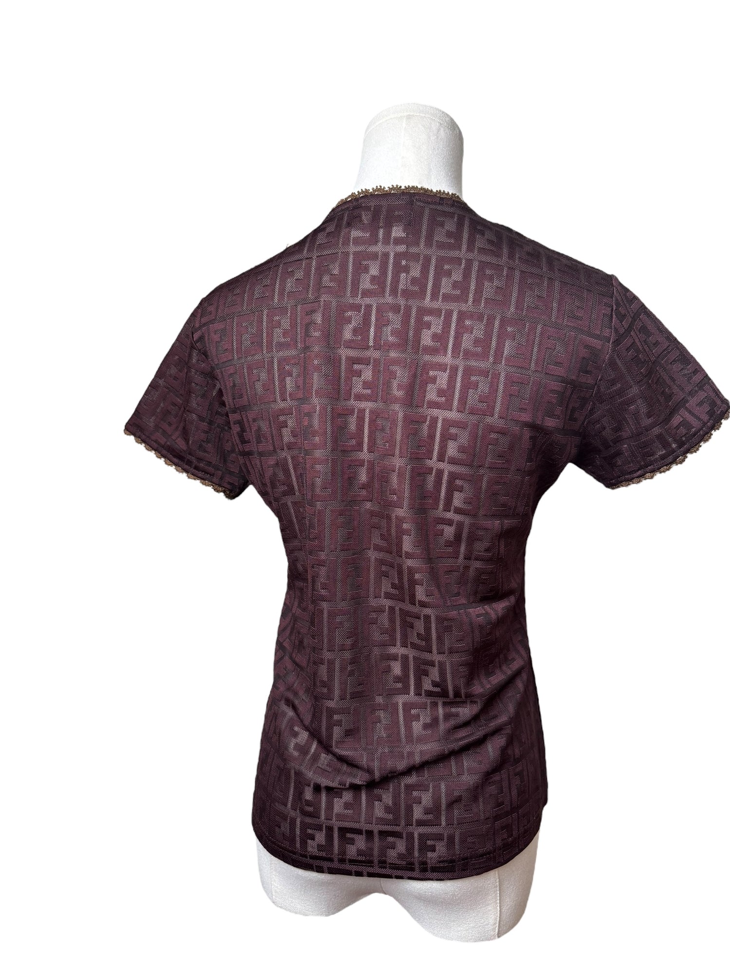 Fendi Brown Monogram Short Sleeve