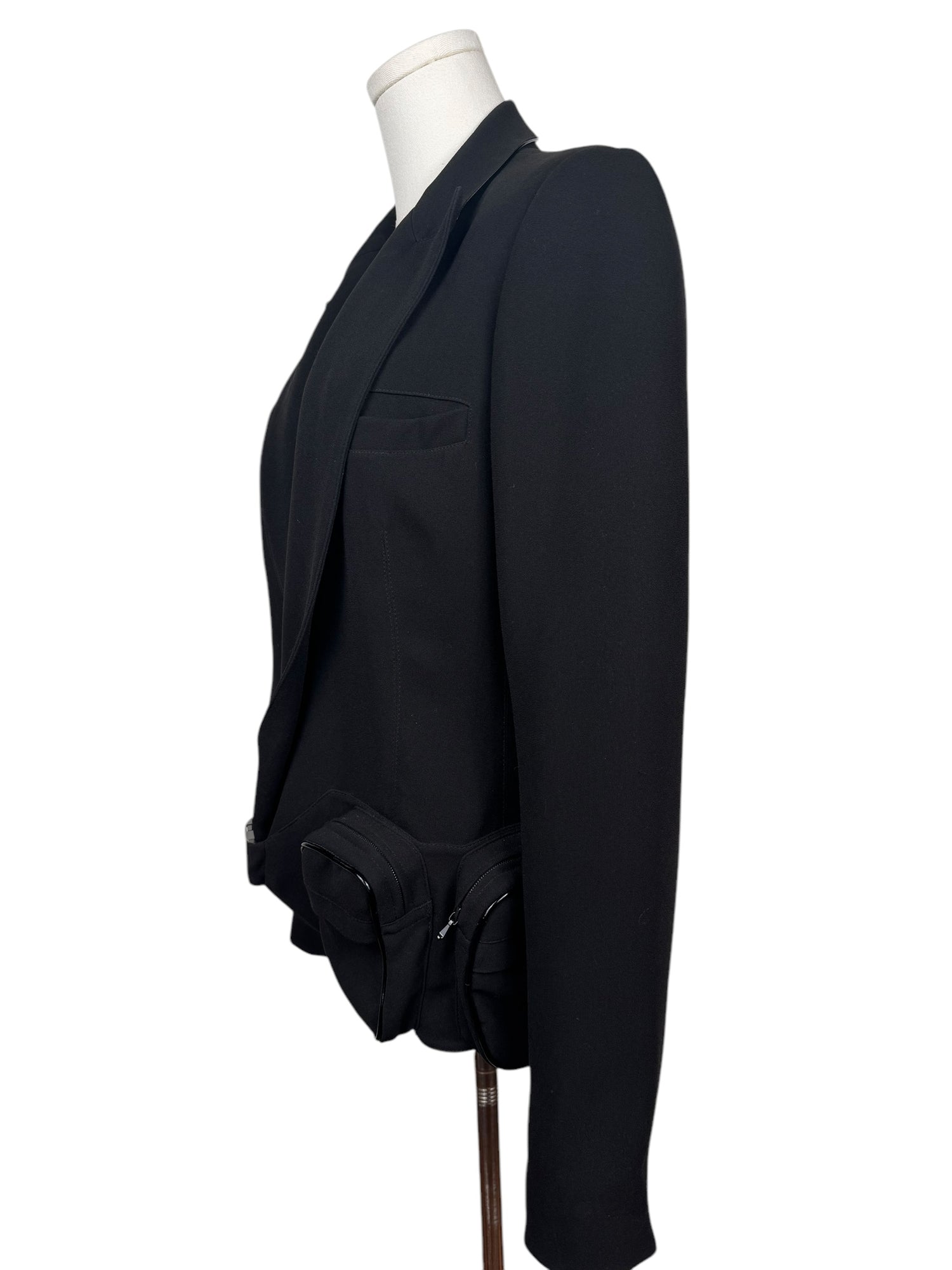 Jean Paul Gaultier Oversized Pocket Black Blazer