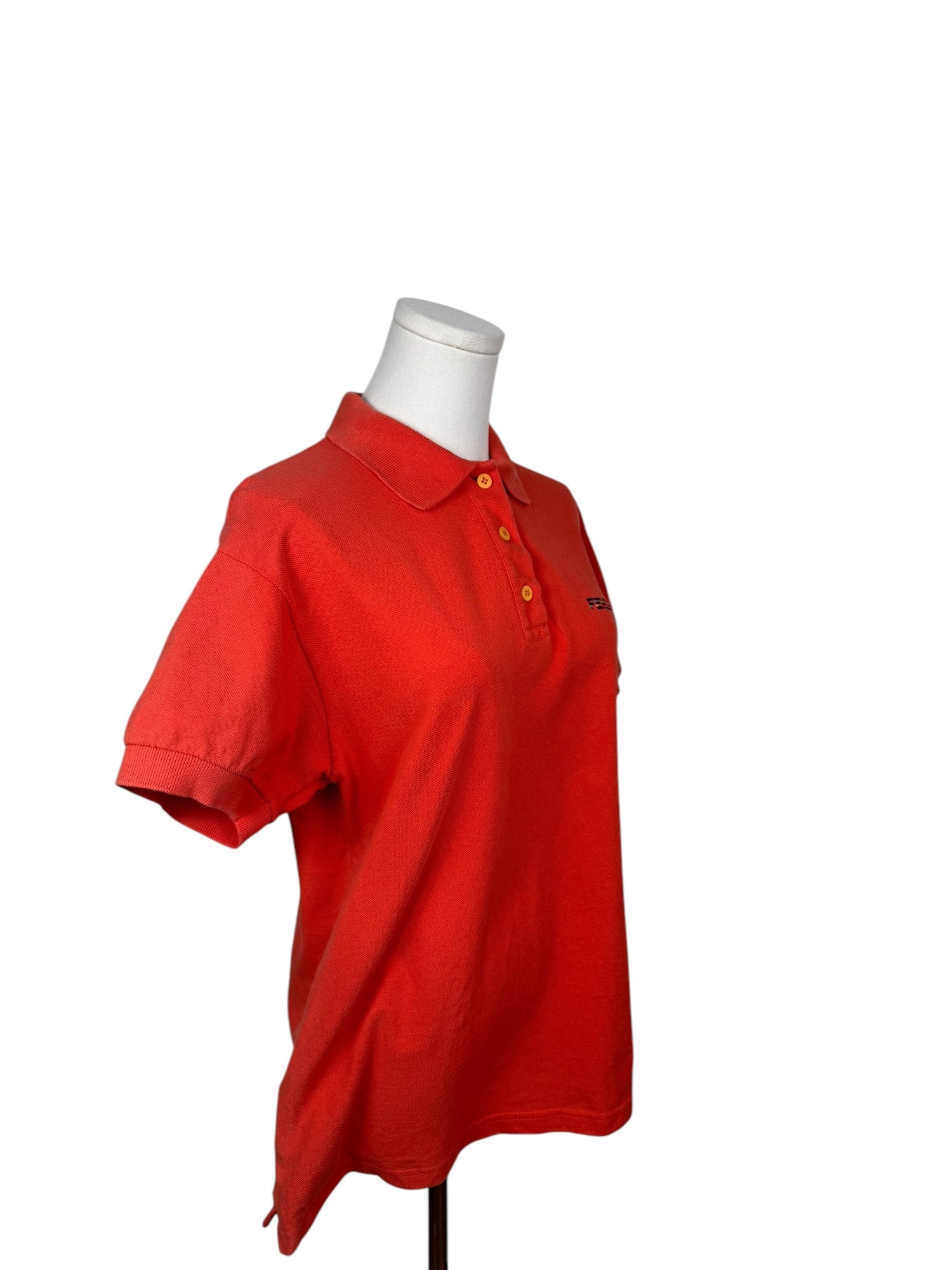 Fendi Logo Coral Short Sleeve Polo