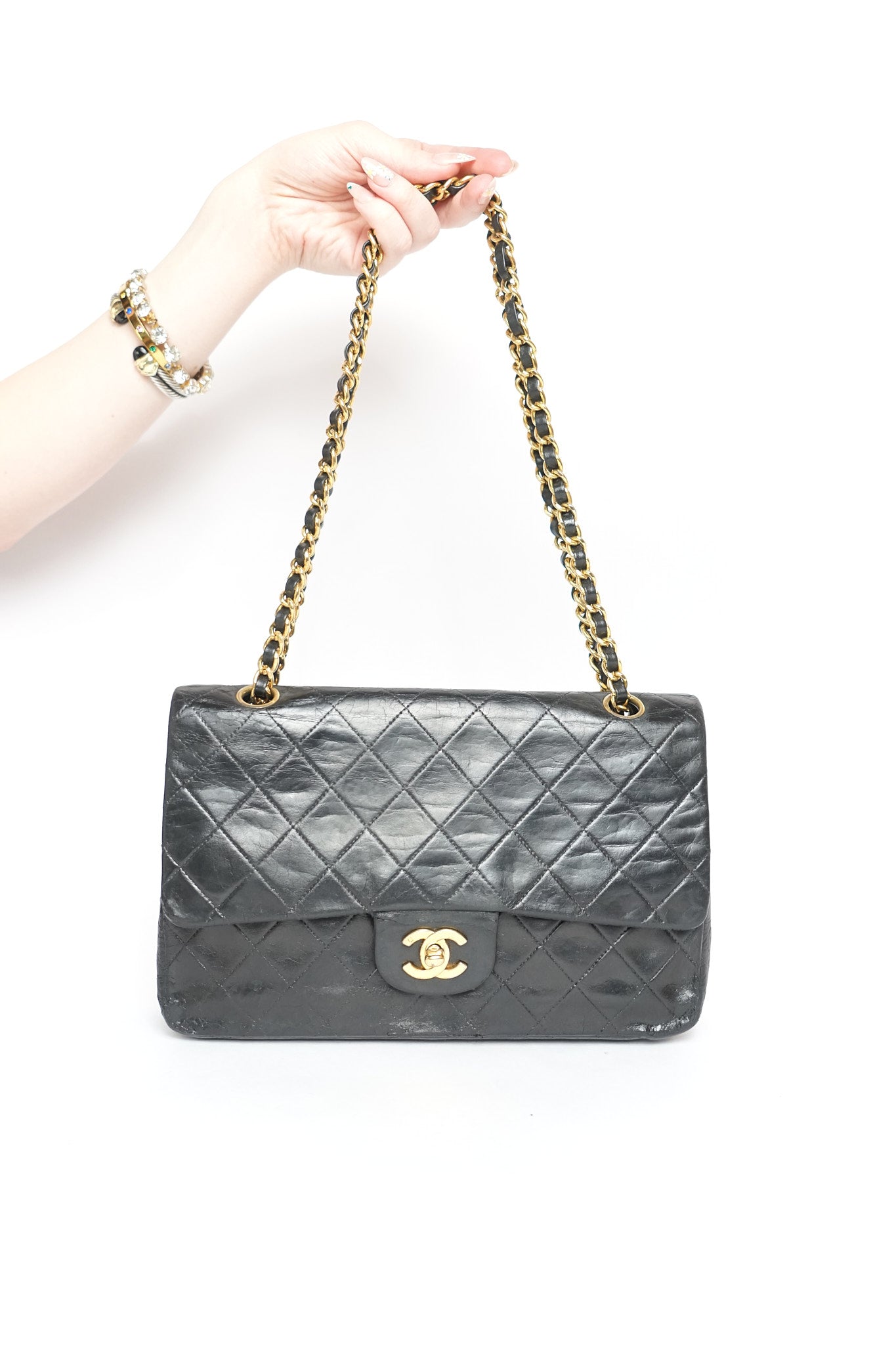 Chanel Black Lambskin Classic Double Flap Bag