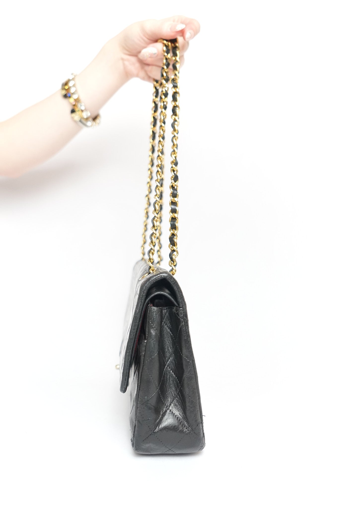 Chanel Black Lambskin Classic Double Flap Bag