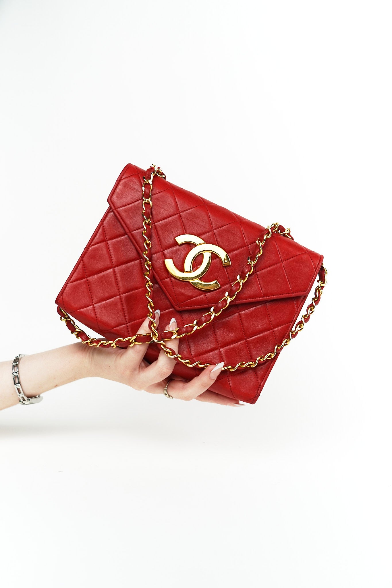 Chanel Red Lambskin CC Crossbody