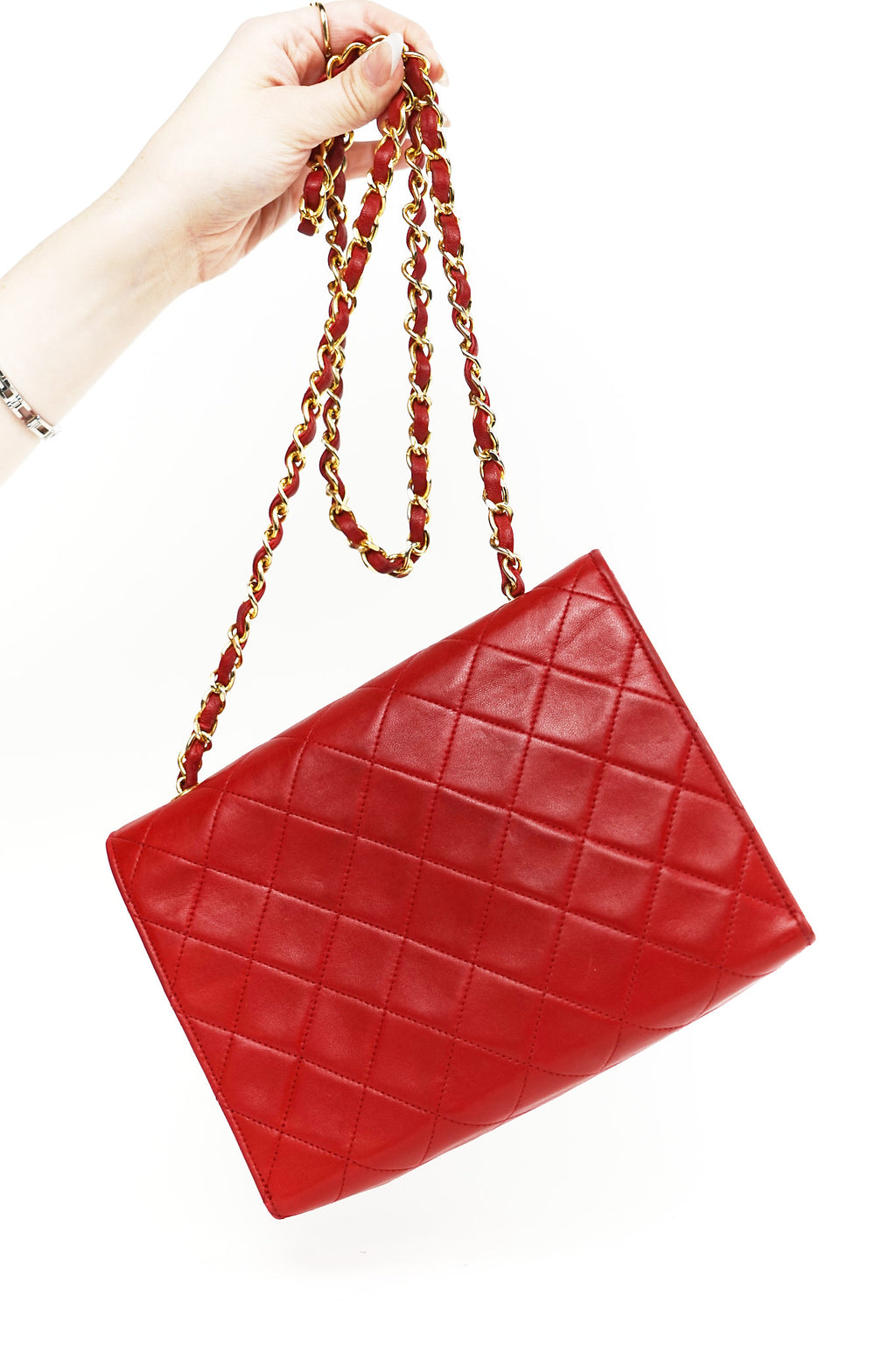 Chanel Red Lambskin CC Crossbody