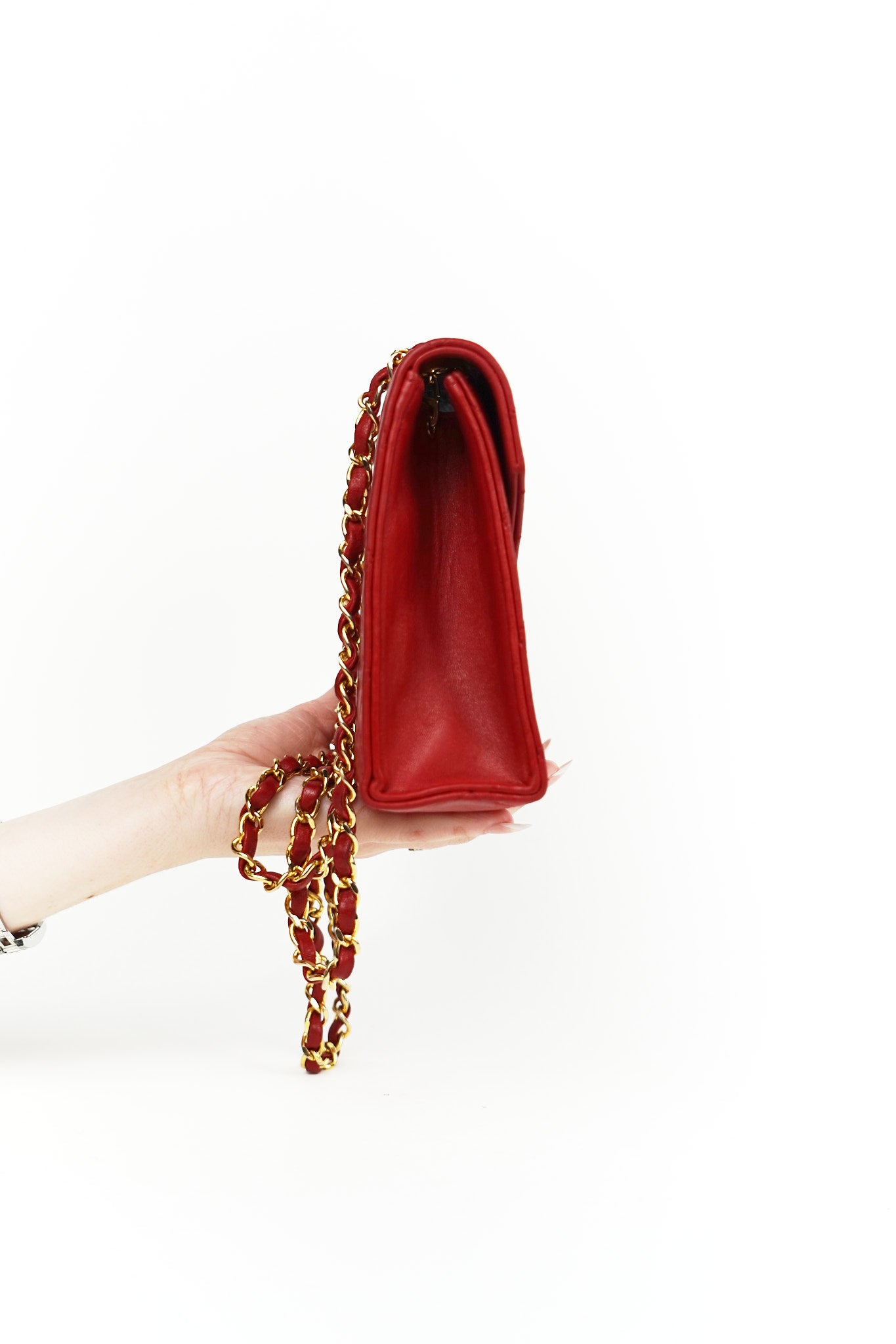 Chanel Red Lambskin CC Crossbody