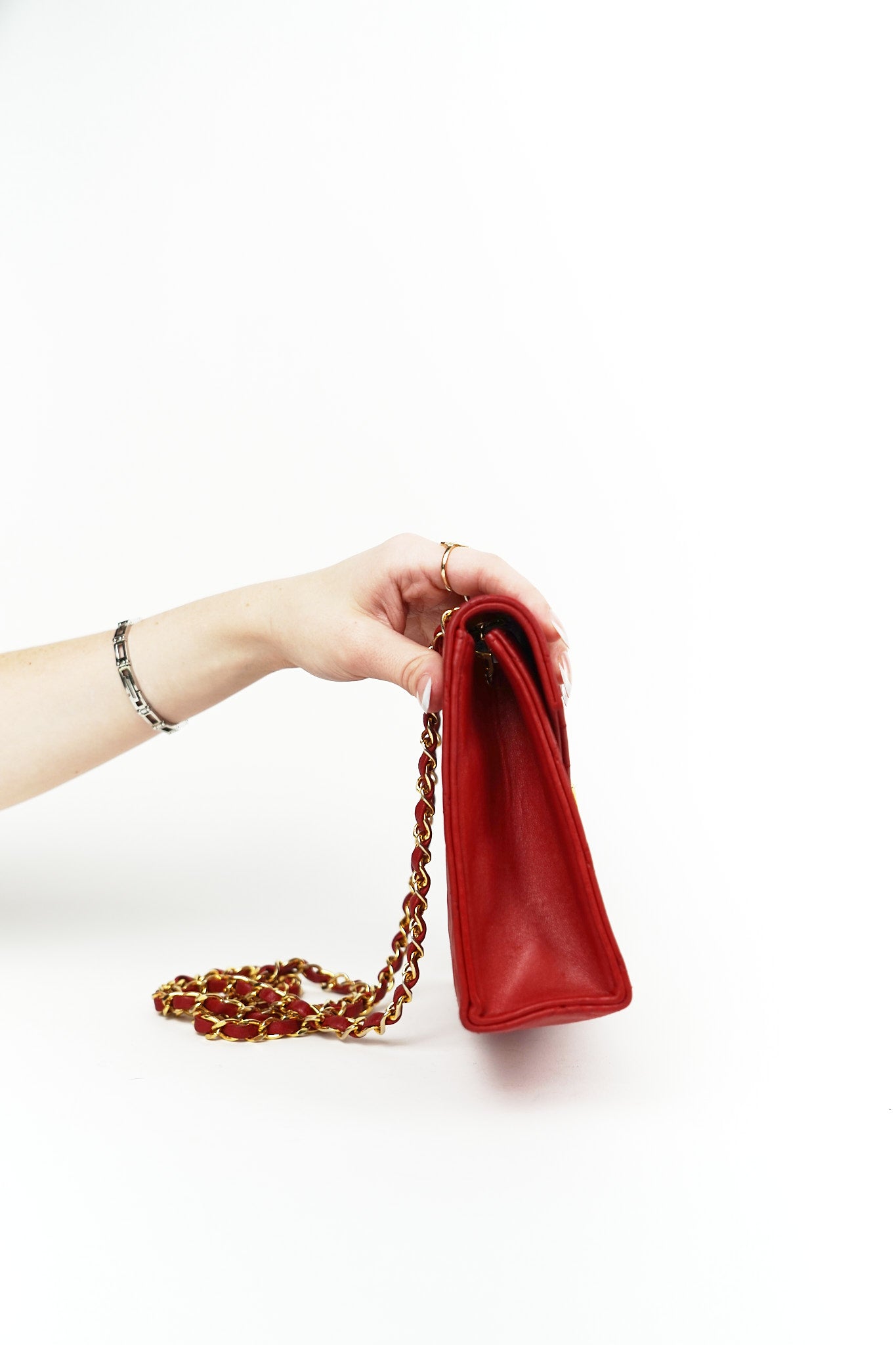 Chanel Red Lambskin CC Crossbody