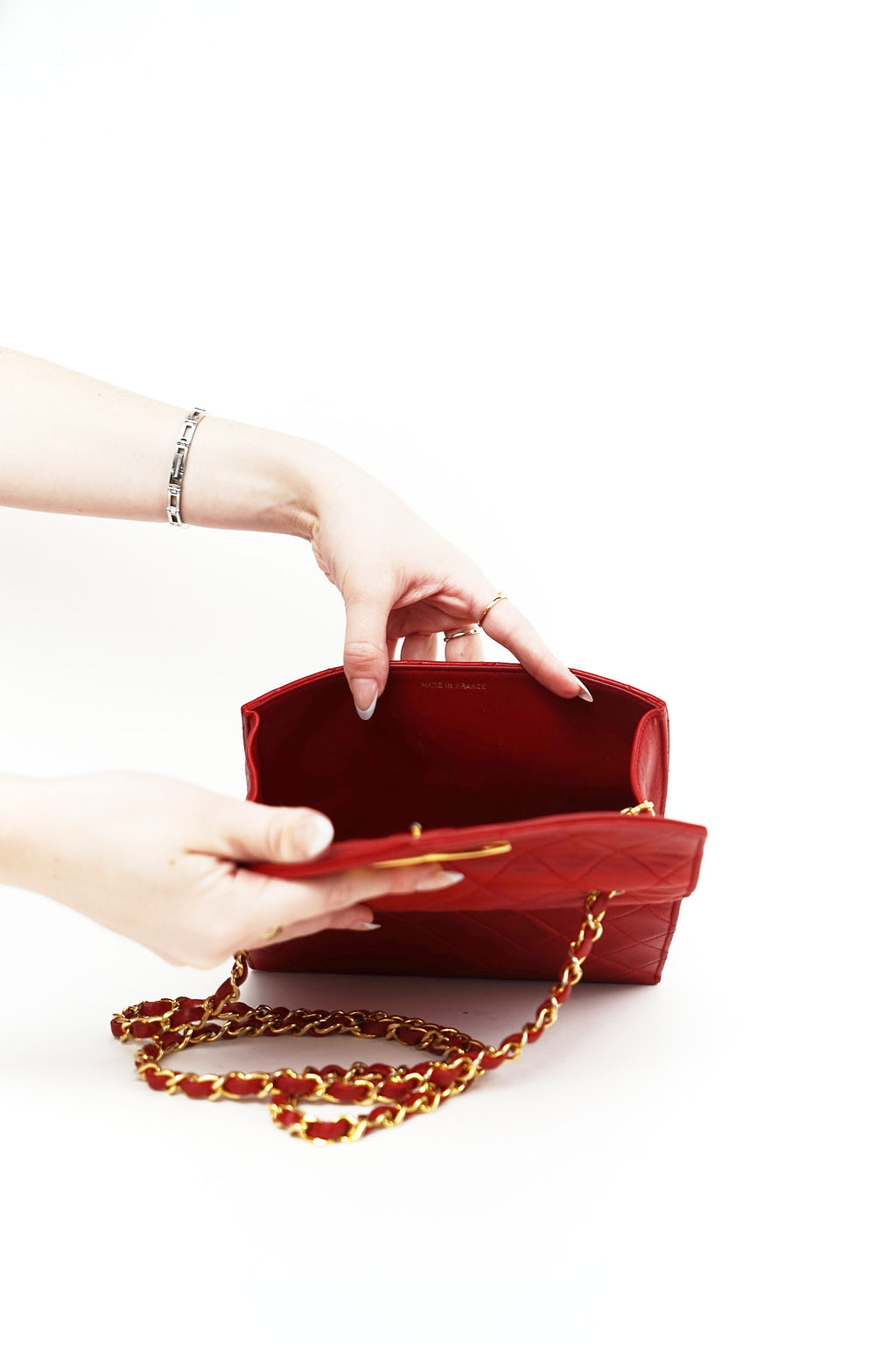 Chanel Red Lambskin CC Crossbody