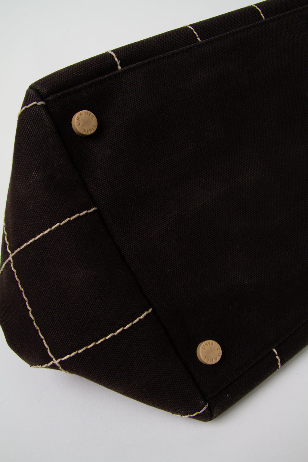 Vintage Chanel Black Square Stitch Boston Bag