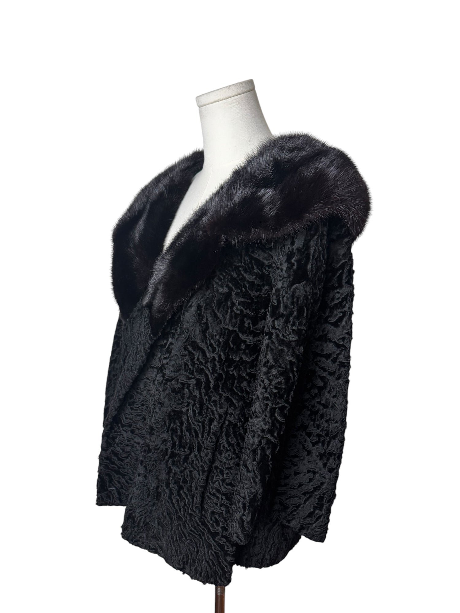 Black Vintage Fur Jacket