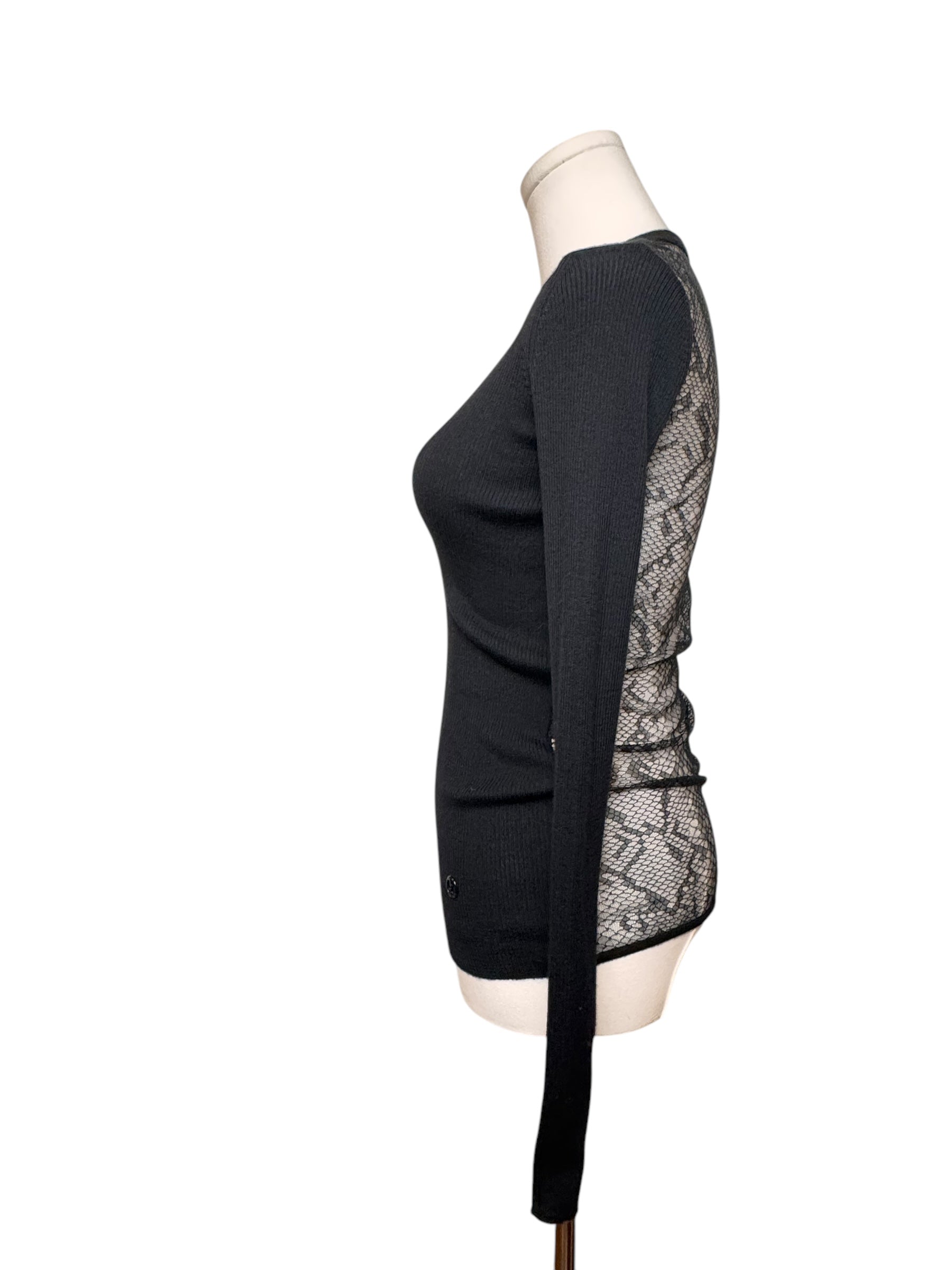 Gucci Black Sweater w/ Lace Back Panel