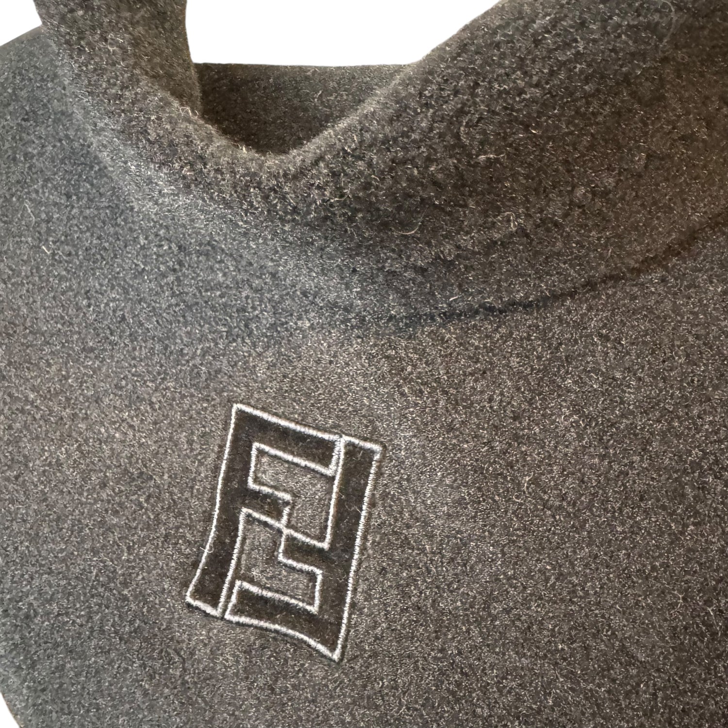 Fendi Fleece Mock Neck Pullover