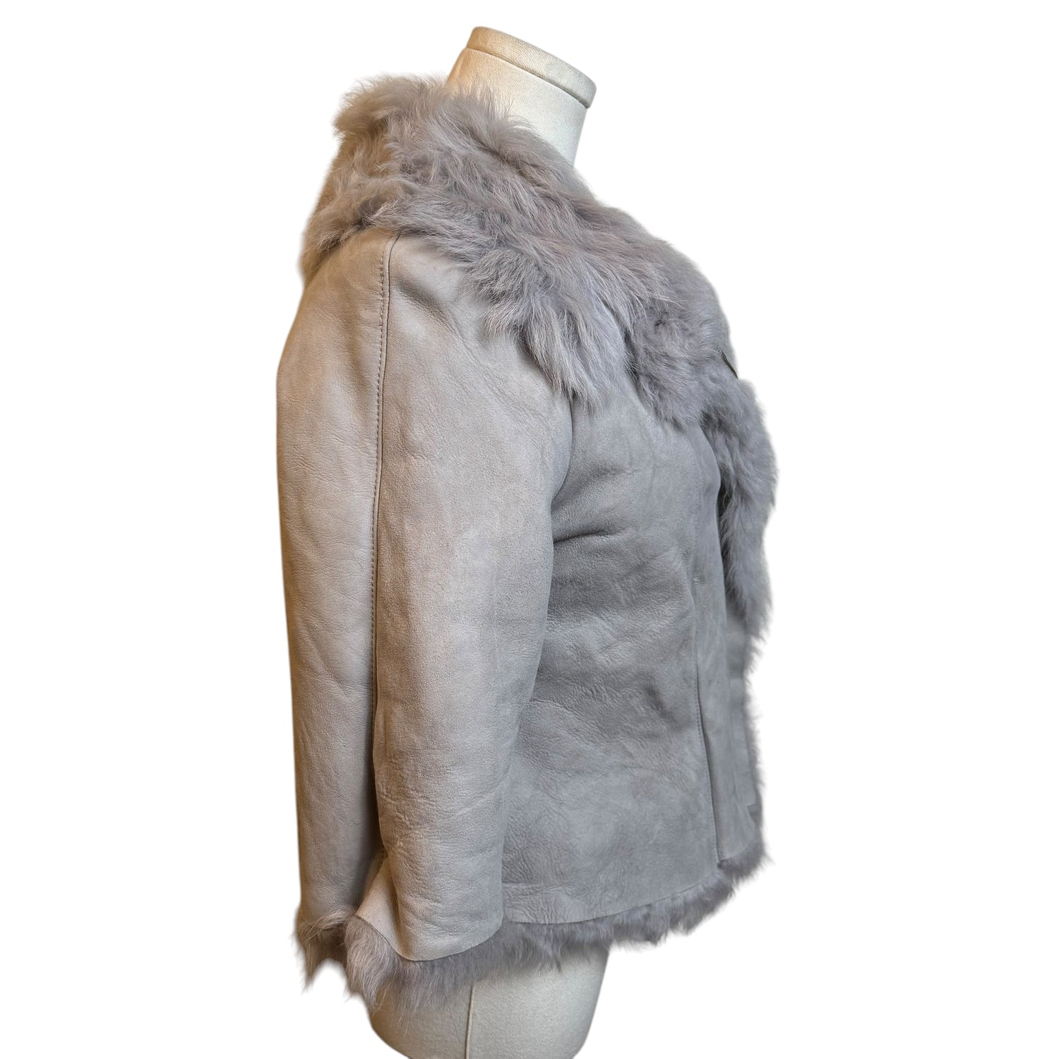 Grey Vintage Fur Jacket