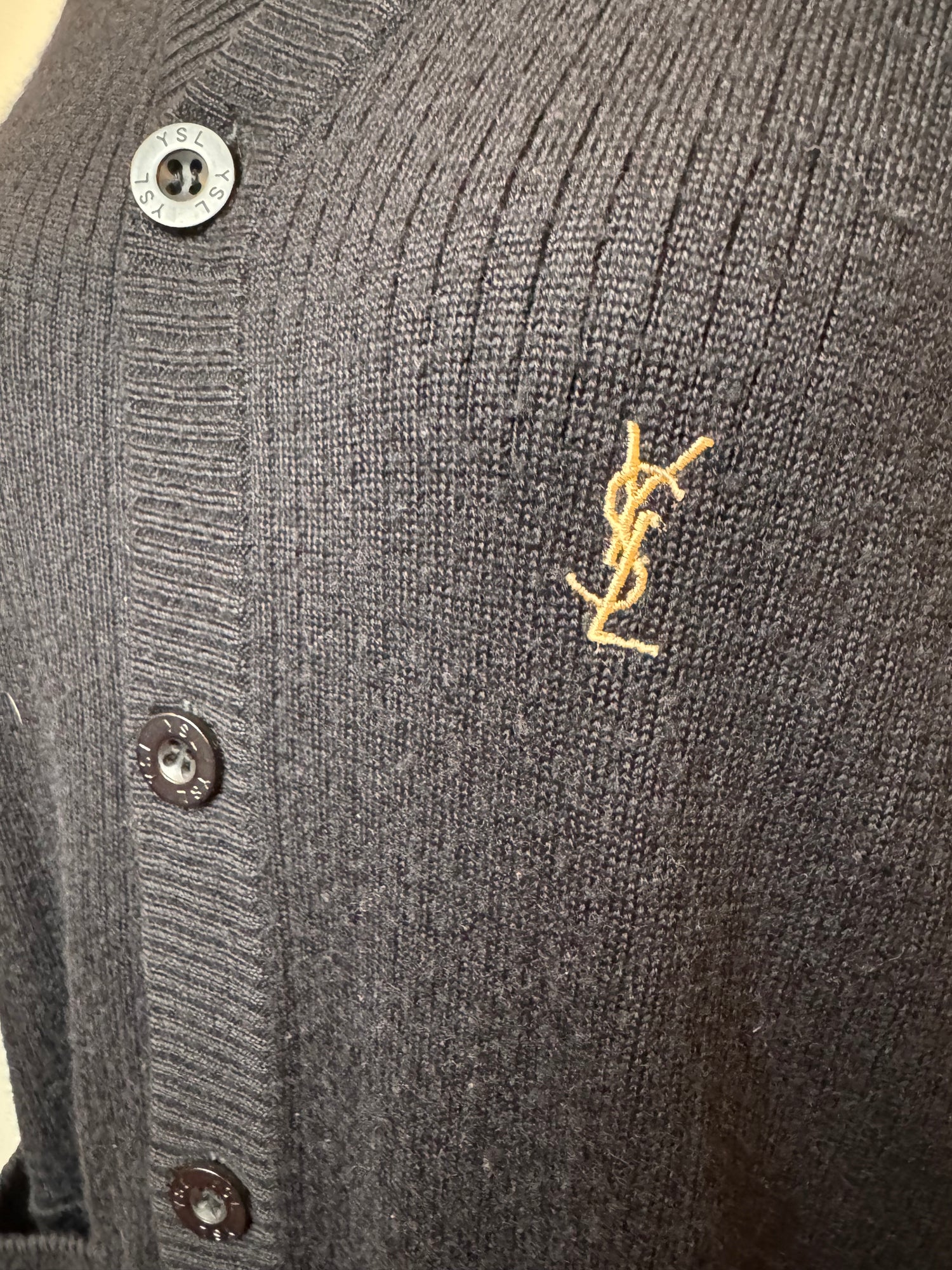 YSL Black Sweater Vest