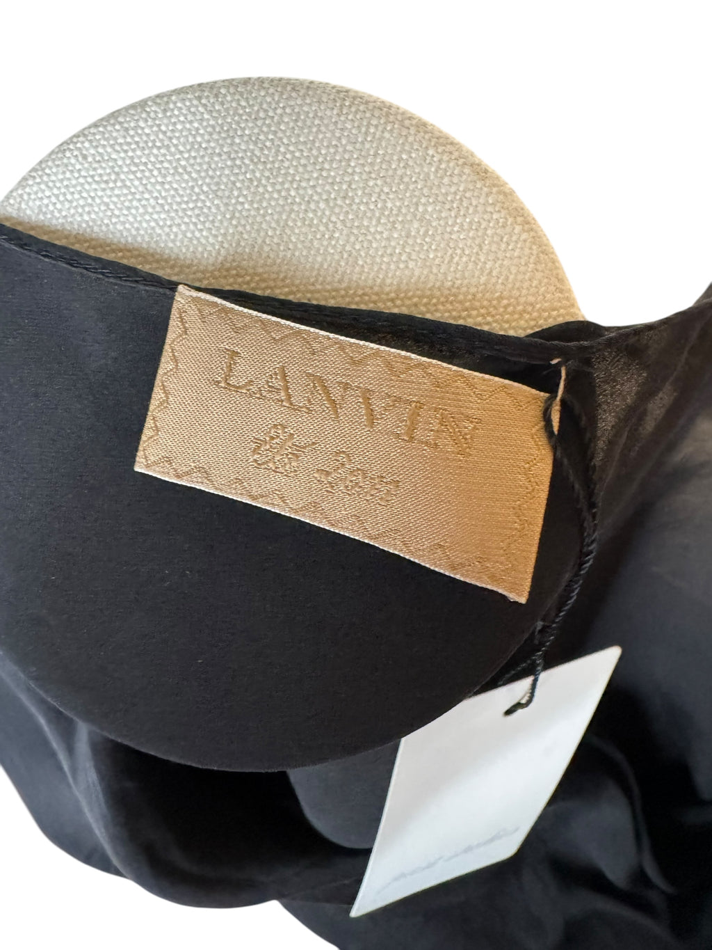 Lanvin Black Silk Tank Top