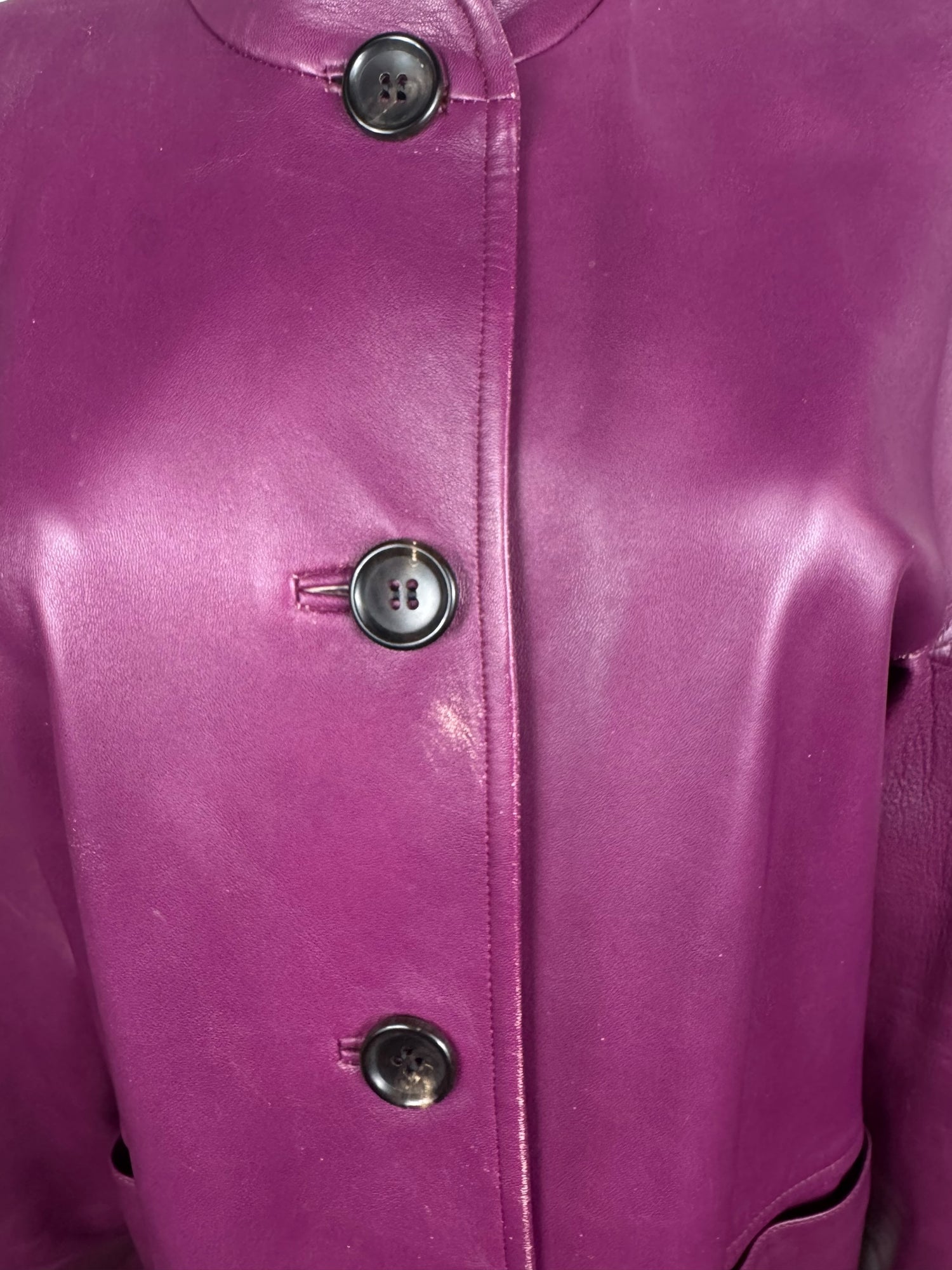 Vintage Purple Leather Jacket