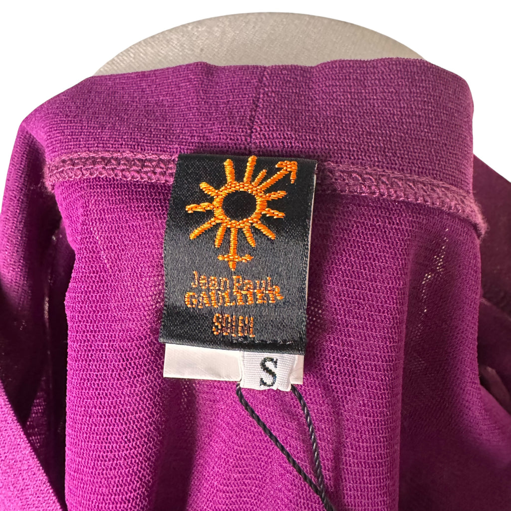 JPG Black/Purple Mesh Striped Cardigan