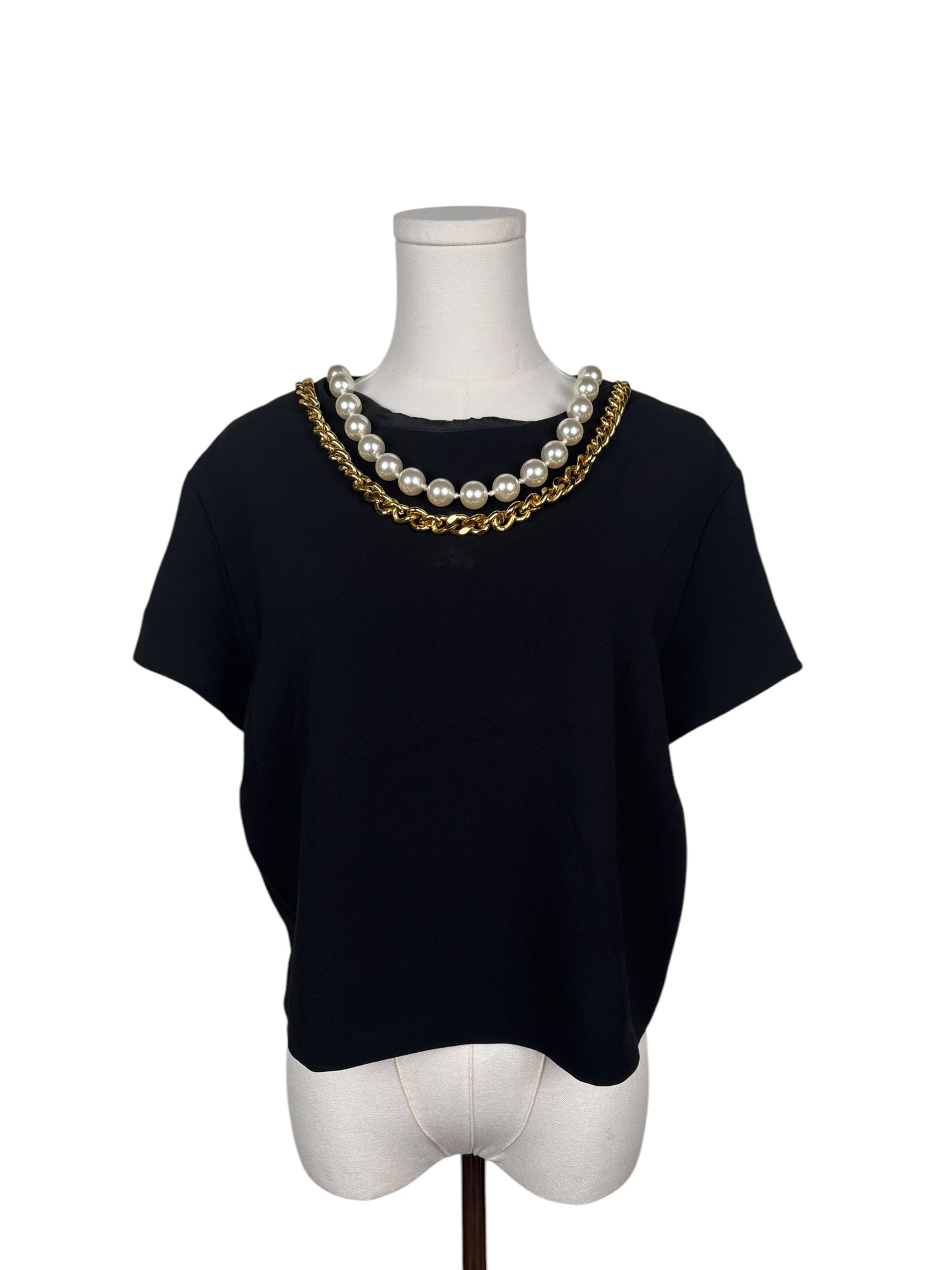 Moschino Black Pearl Detail Top