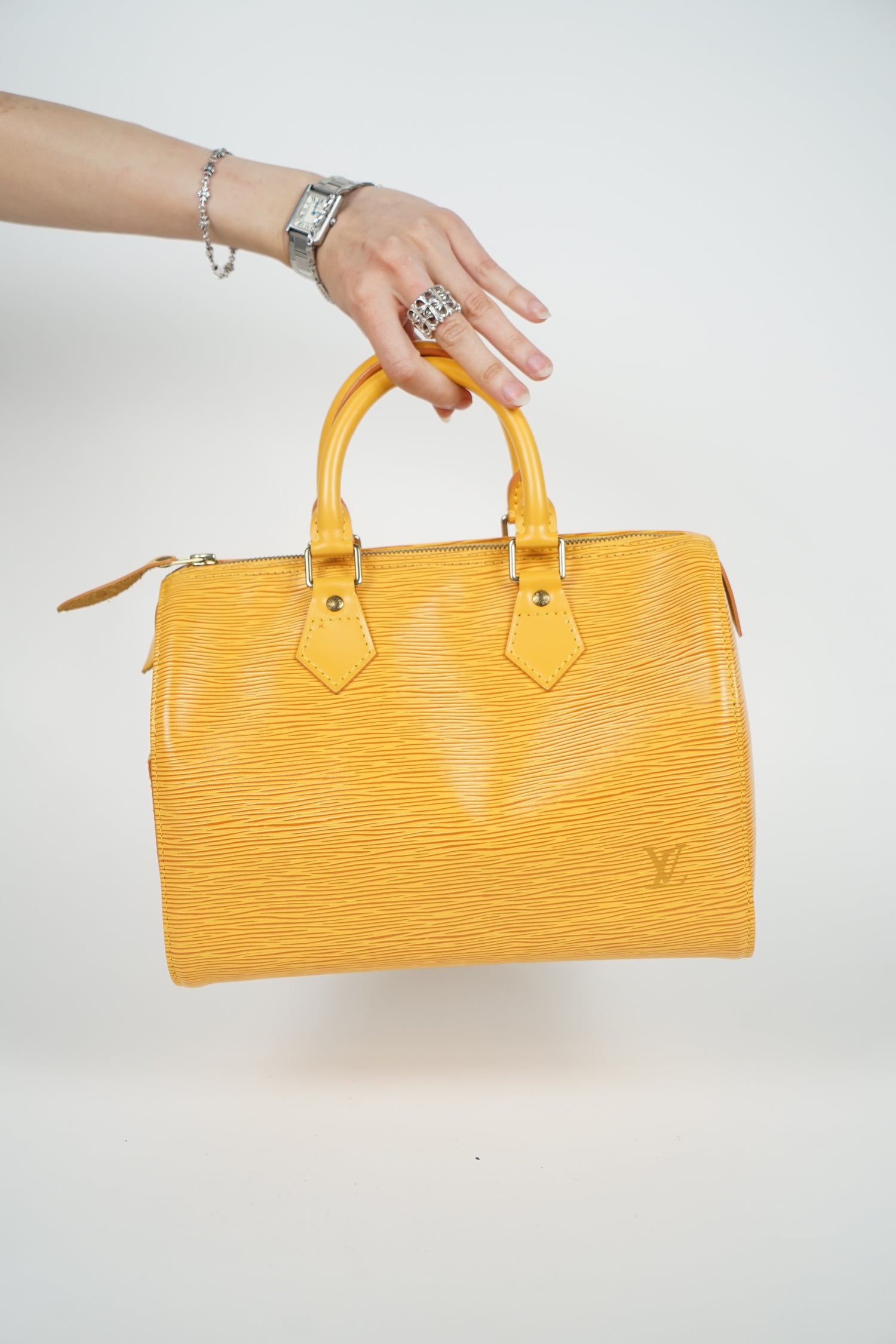 Vintage Louis Vuitton Yellow Epi Leather Speedy 30 Bag