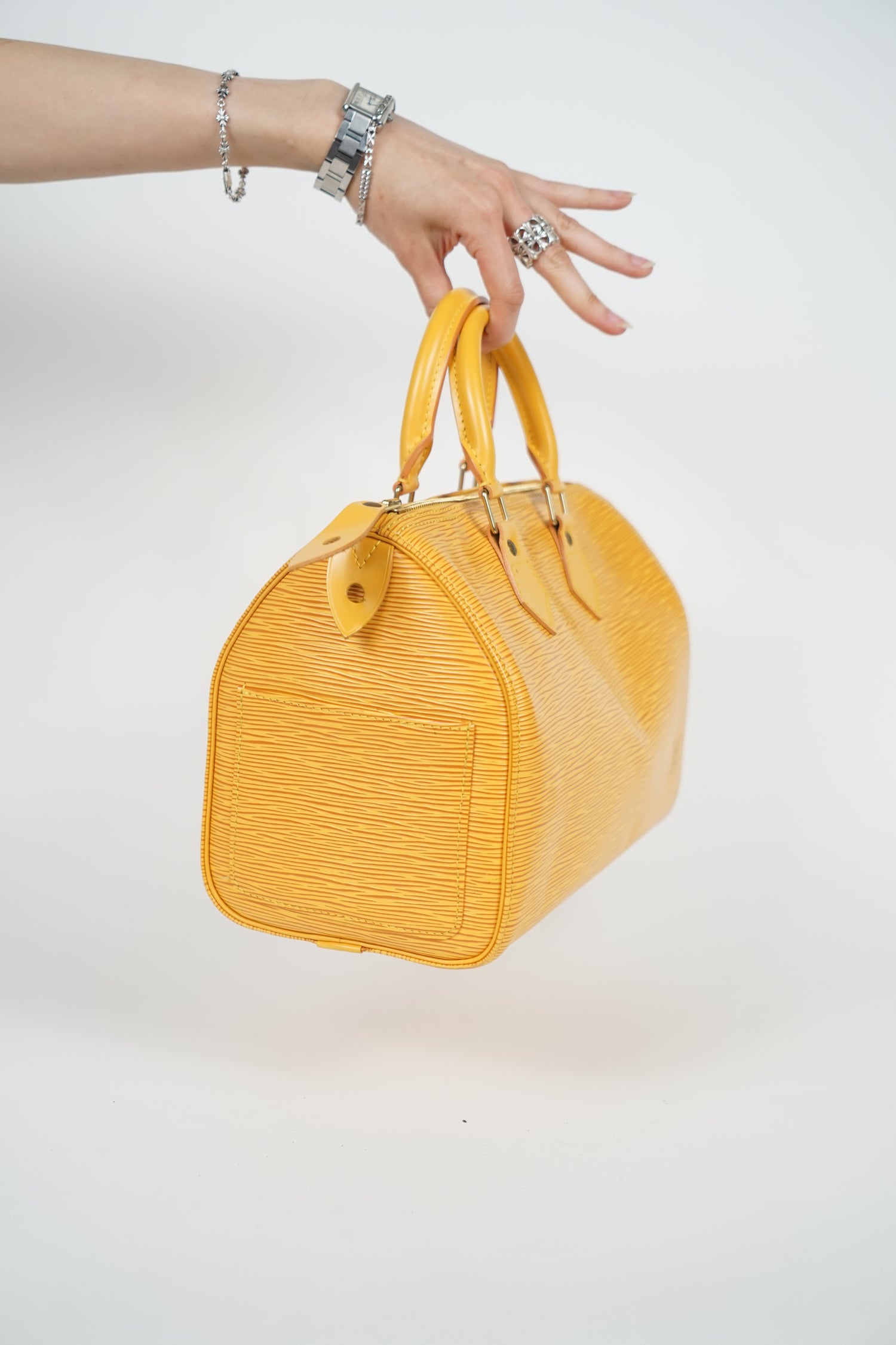 Vintage Louis Vuitton Yellow Epi Leather Speedy 30 Bag