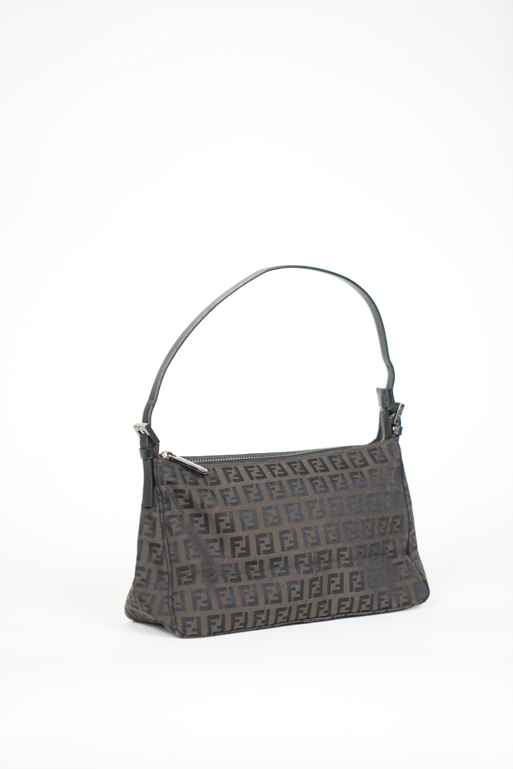 Fendi Brown Zucca Monogram Pochette