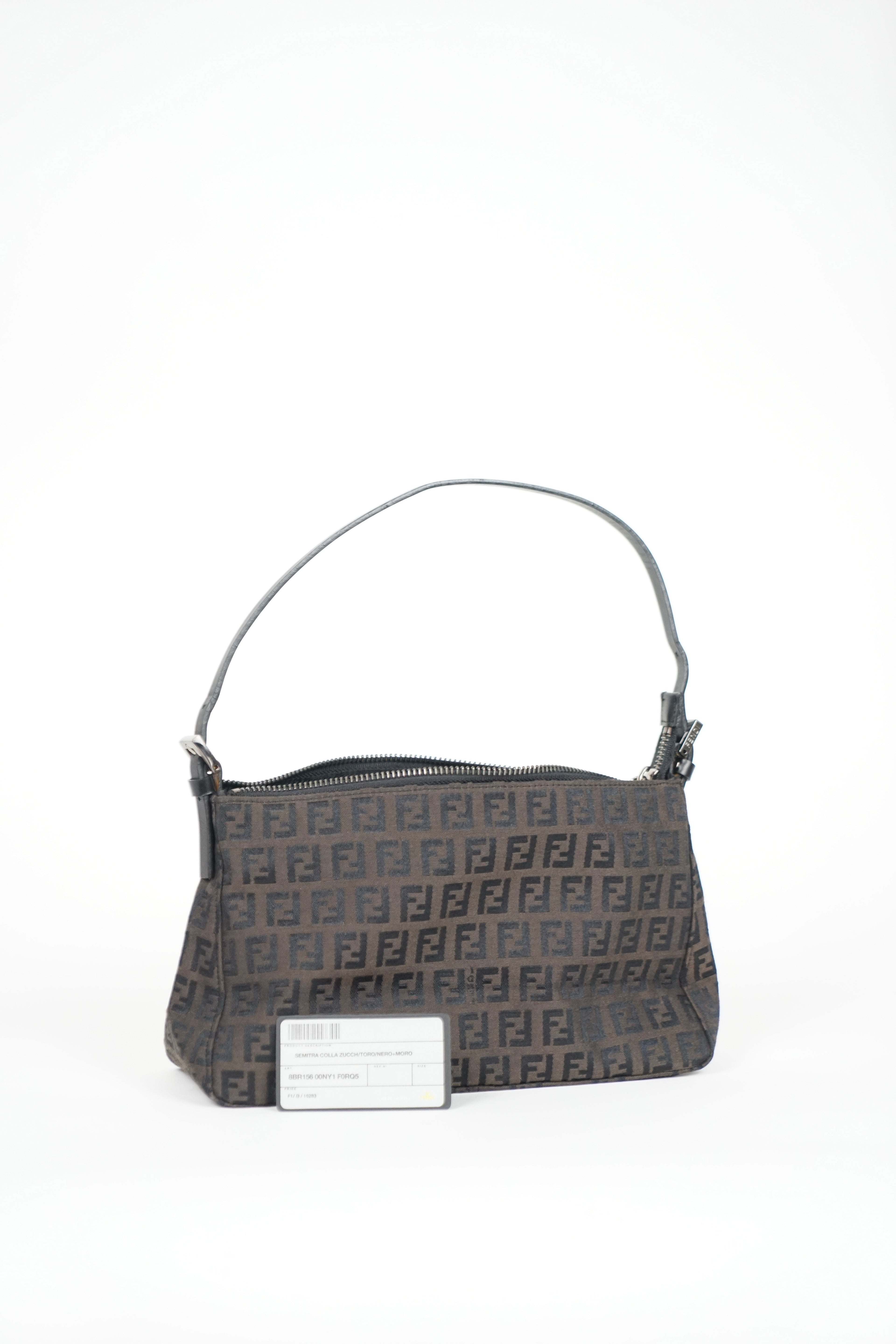 Fendi Brown Zucca Monogram Pochette