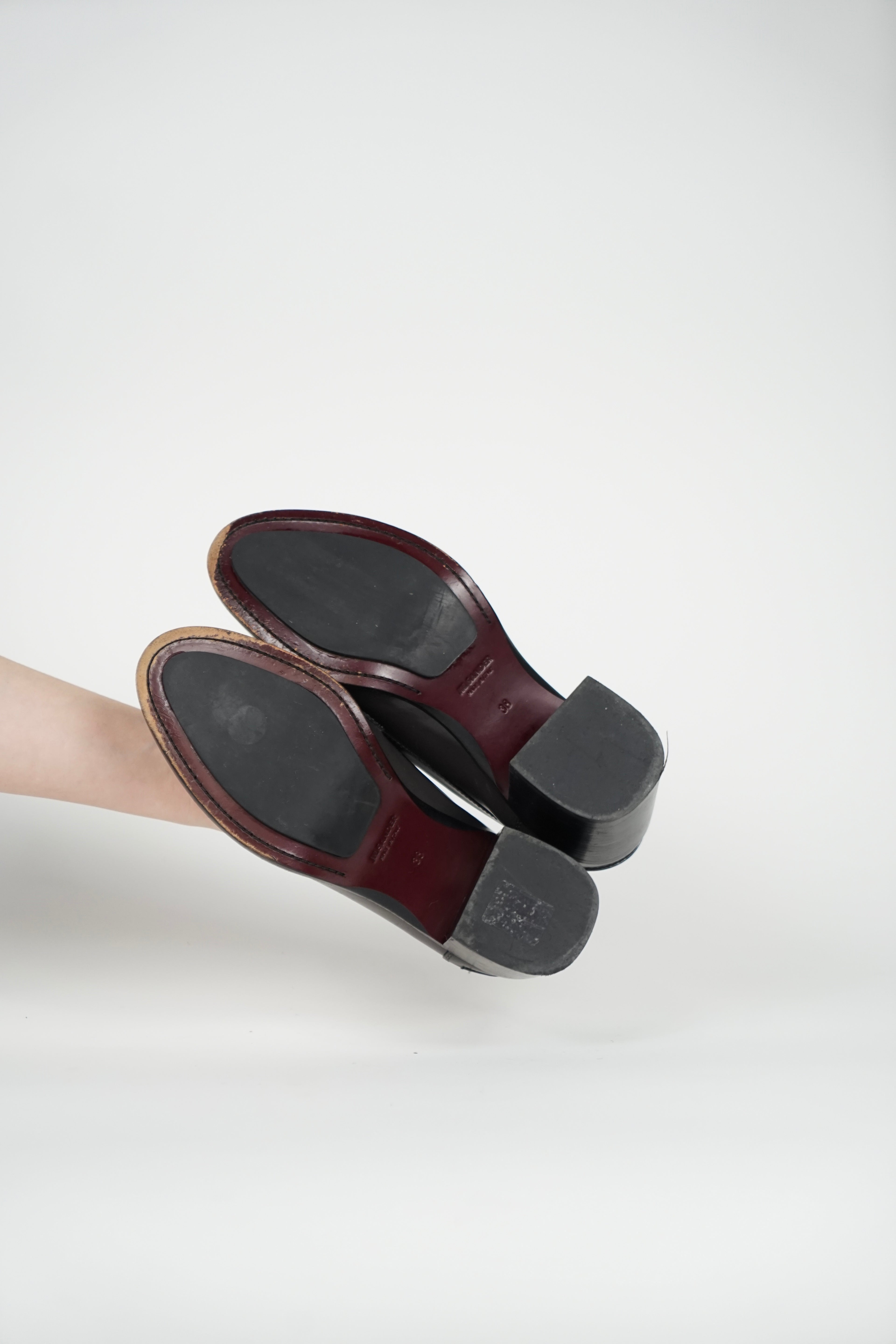 Jil Sander Grey Heeled Mary Janes, 38 IT