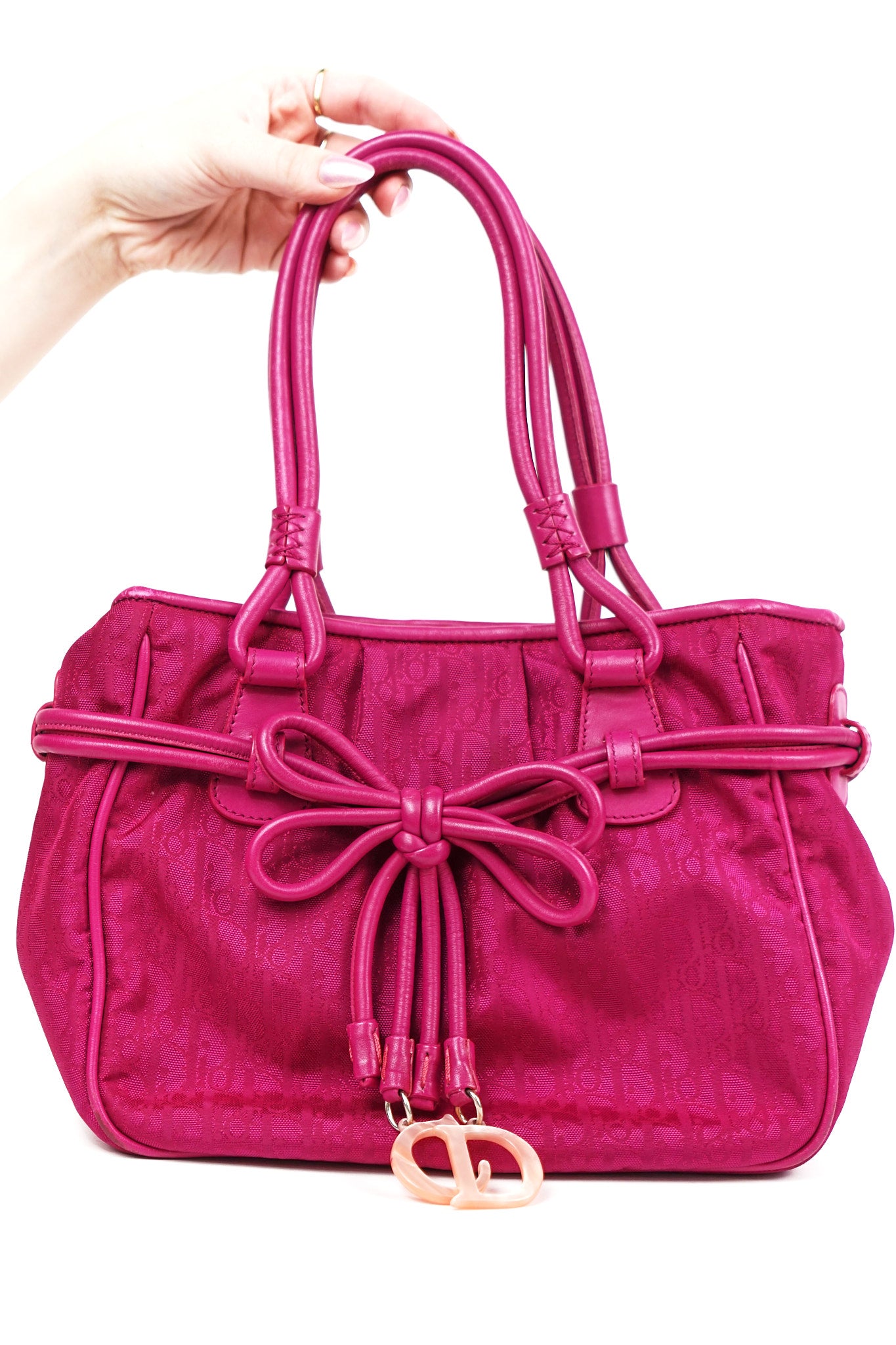 Dior Magenta Diorissimo Bow Shoulder Bag