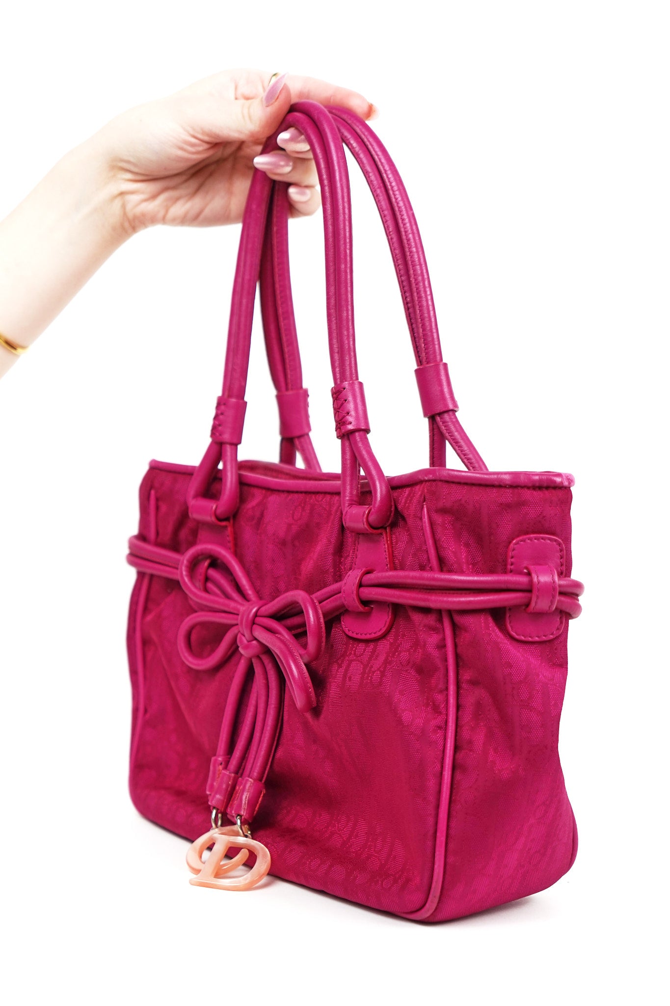 Dior Magenta Diorissimo Bow Shoulder Bag