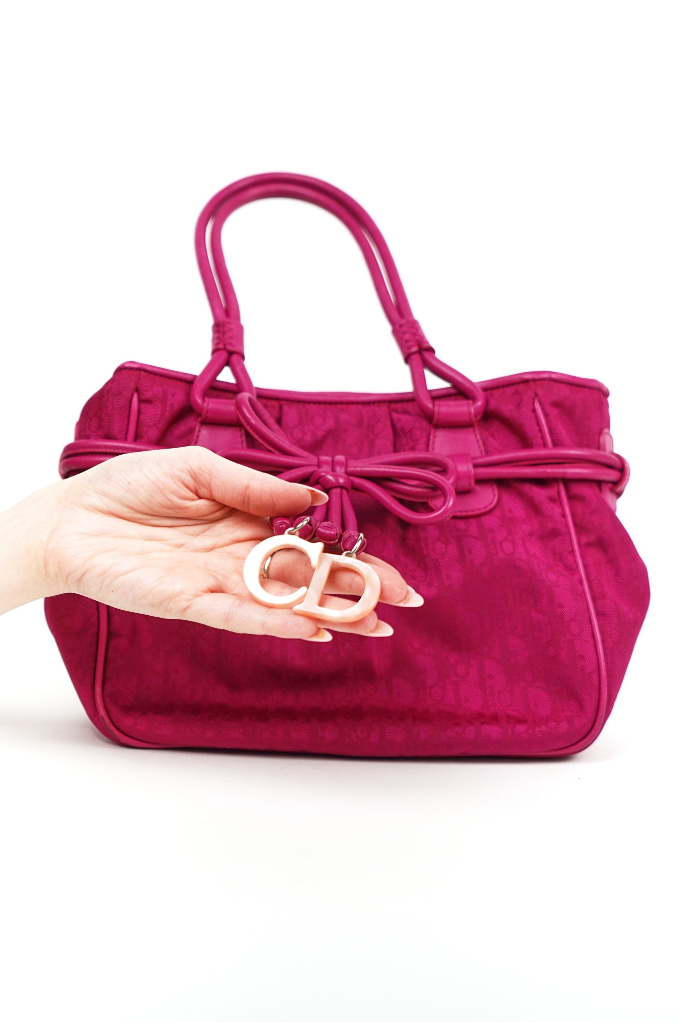 Dior Magenta Diorissimo Bow Shoulder Bag