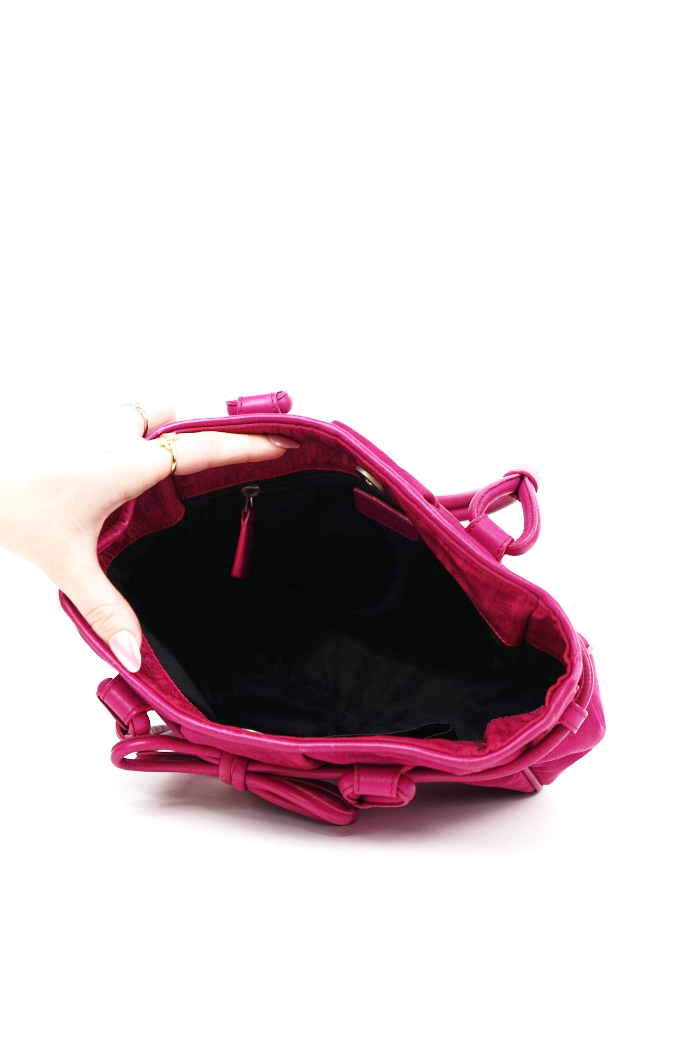 Dior Magenta Diorissimo Bow Shoulder Bag