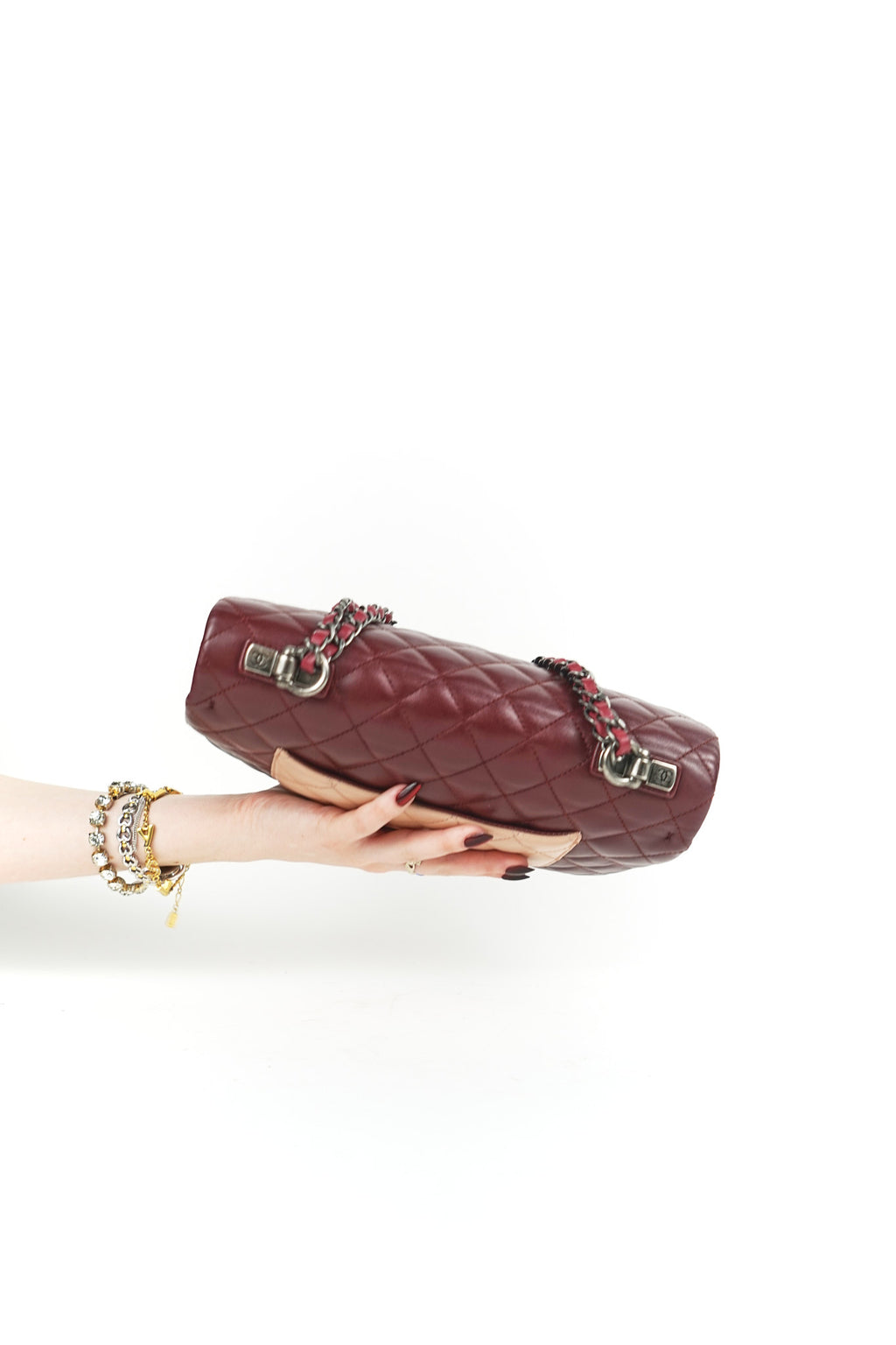 Chanel Tri-tone Single Flap Shoulder Bag