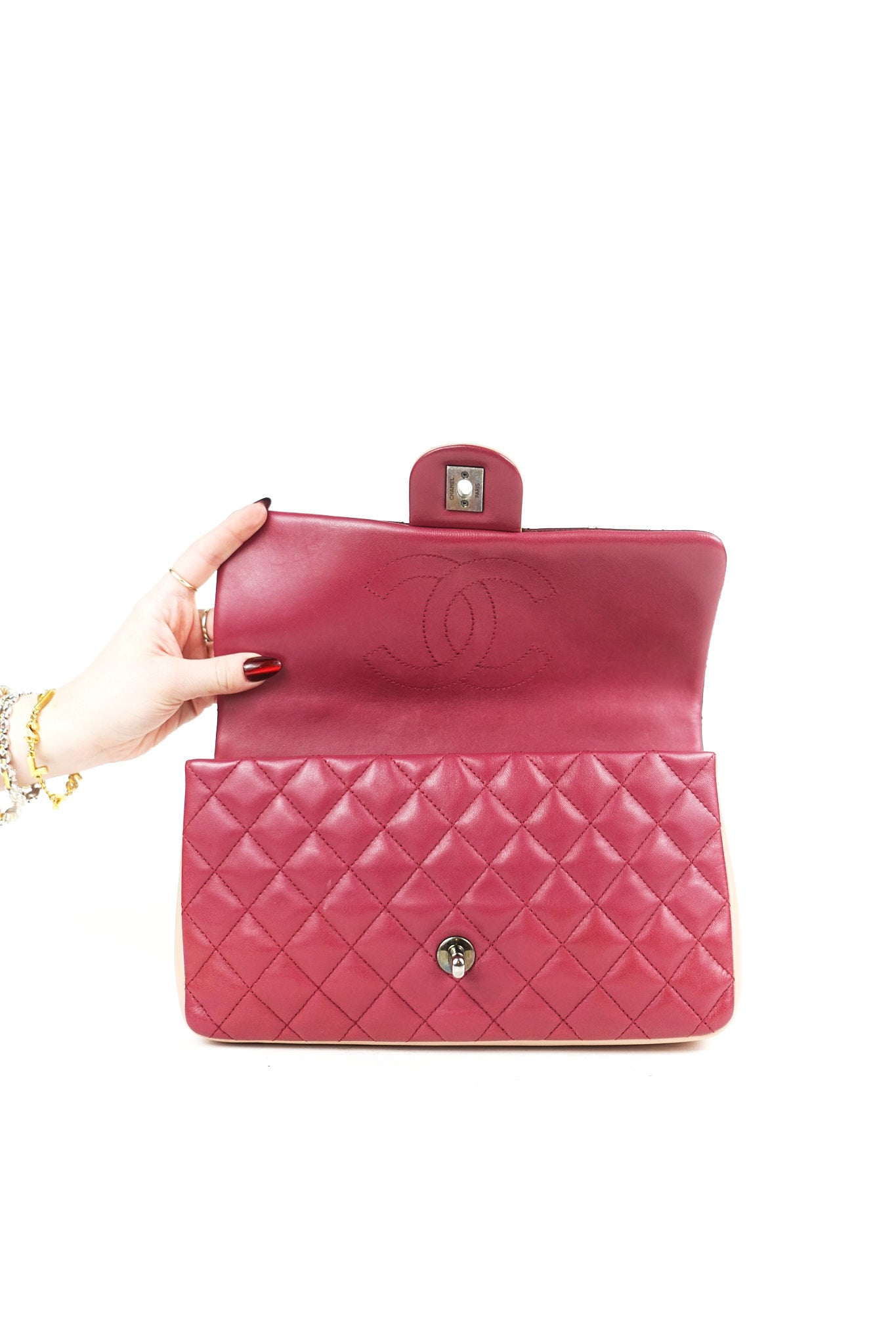 Chanel Tri-tone Single Flap Shoulder Bag