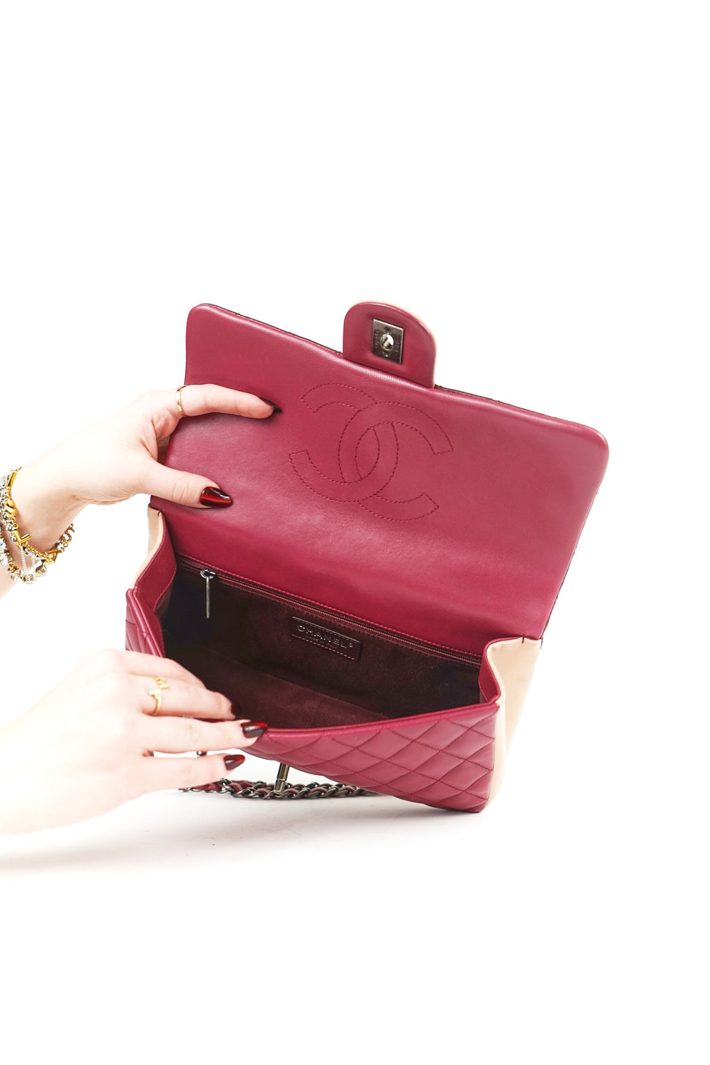 Chanel Tri-tone Single Flap Shoulder Bag