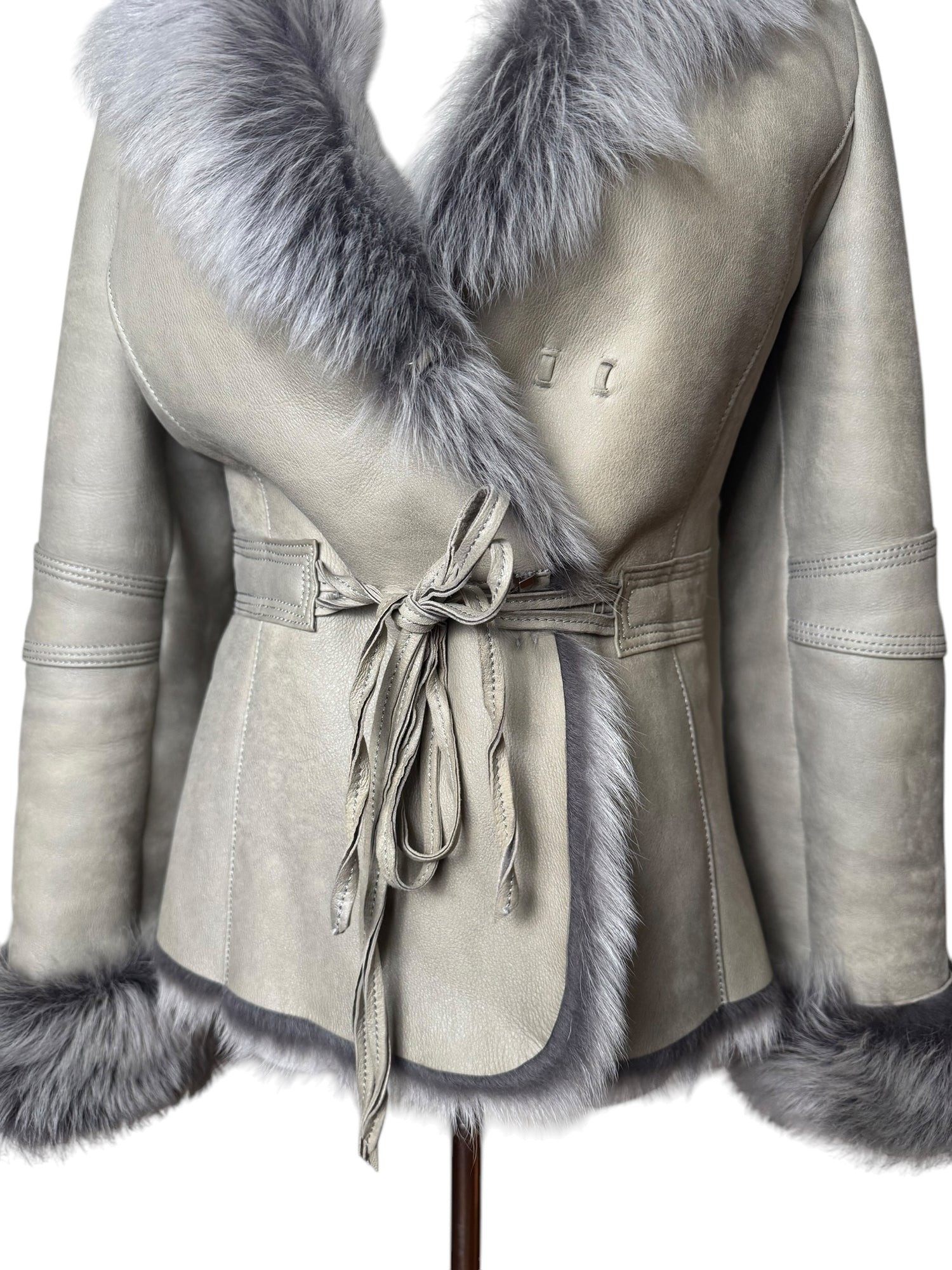 Grey Vintage Fur Jacket