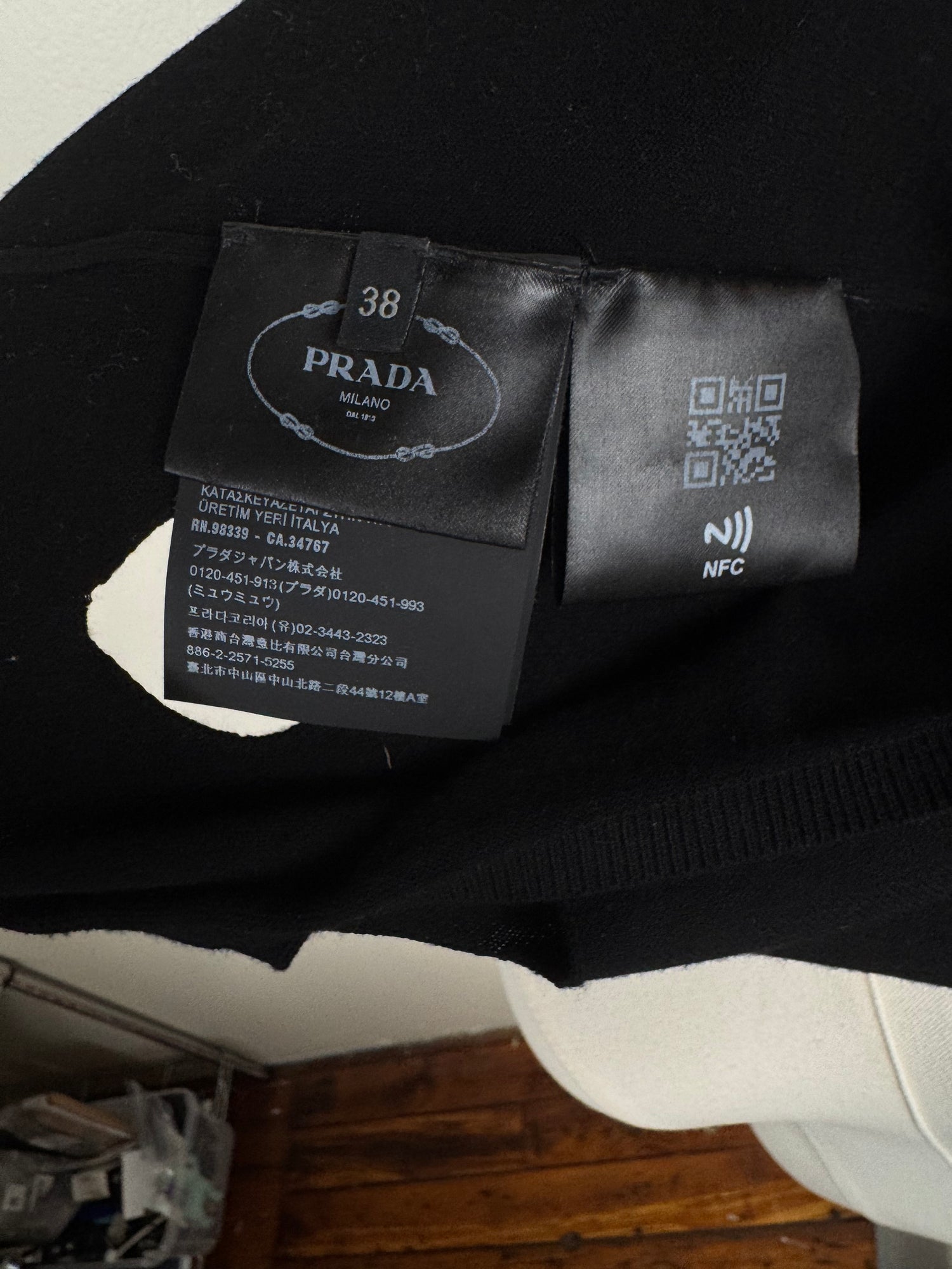 Prada 2000s Black Cutout Short Sleeve