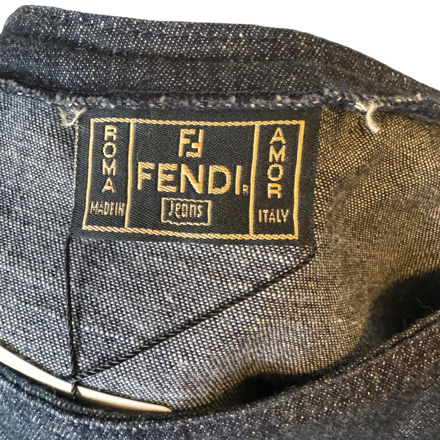 Vintage Fendi Denim Flower Tank Top